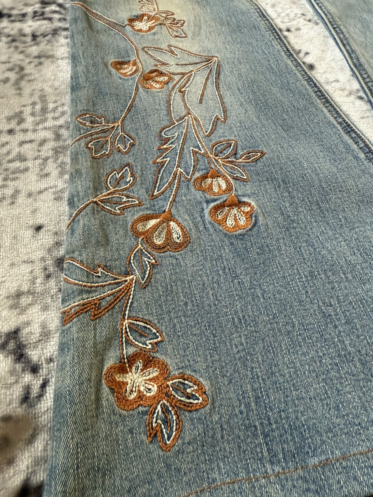 Japanese Brand Tornado Mart Embroidery Tribal Style Flare Japanese Denim Size 27" / US 4 / IT 40 - 7 Thumbnail