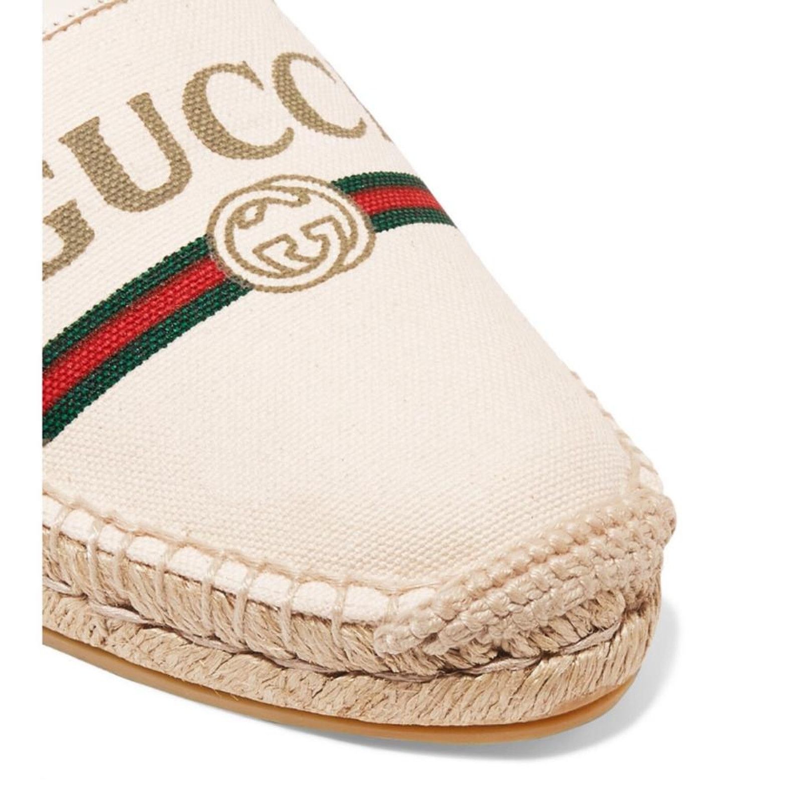 Gucci logo printed canvas espadrilles Size US 8.5 / IT 38.5 - 5 Thumbnail