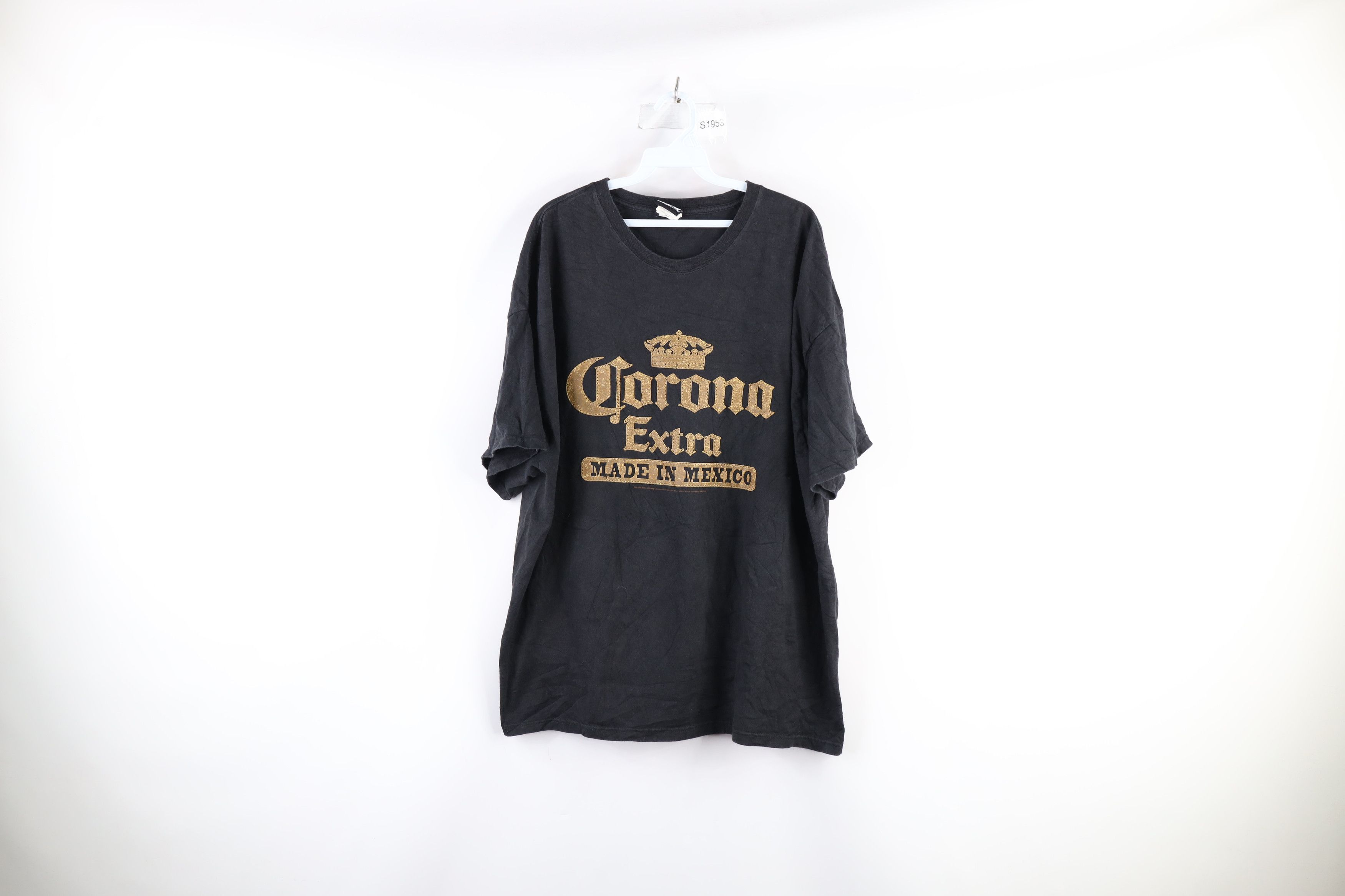 Vintage Vintage Y2K Out Corona Extra Beer T-Shirt Black Cotton Size US XXL / EU 58 / 5 - 1 Thumbnail