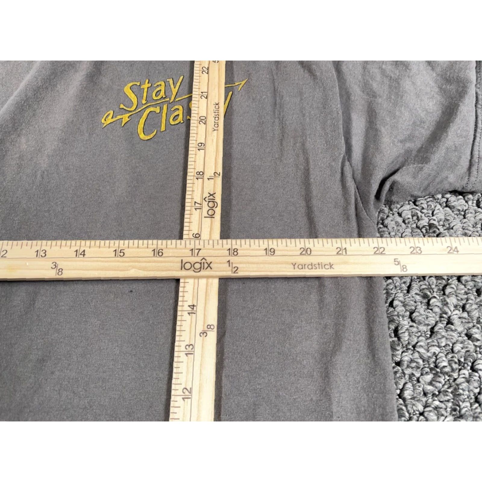 Hanes VINTAGE Hanes Stay Classy T-Shirt - Shirt - Adult XL - Gray - Double Sided Print - Cotton - 90s/Grunge/Transportation - Mens Size US XL / EU 56 / 4 - 5 Thumbnail
