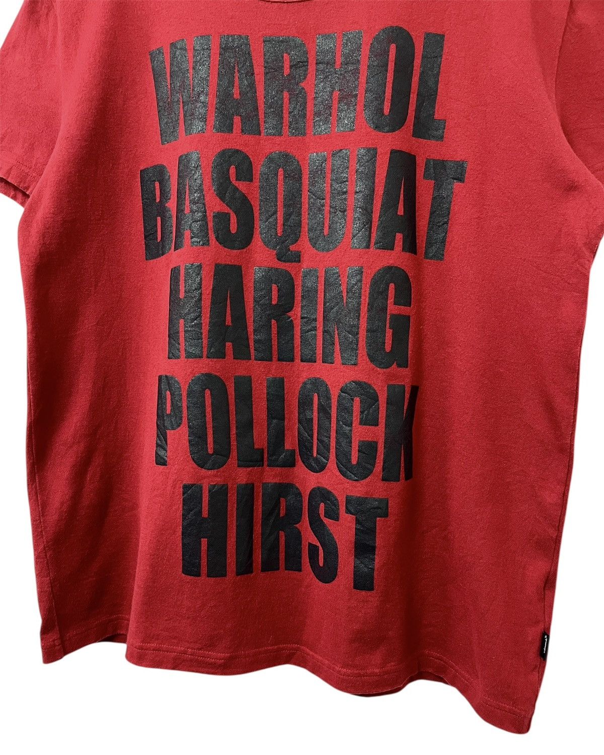 Japanese Brand WARHOL BASQUIAT HARING POLLOCK HIRST ART NAME VINTAGE TSHIRT Size US M / EU 48-50 / 2 - 3 Thumbnail