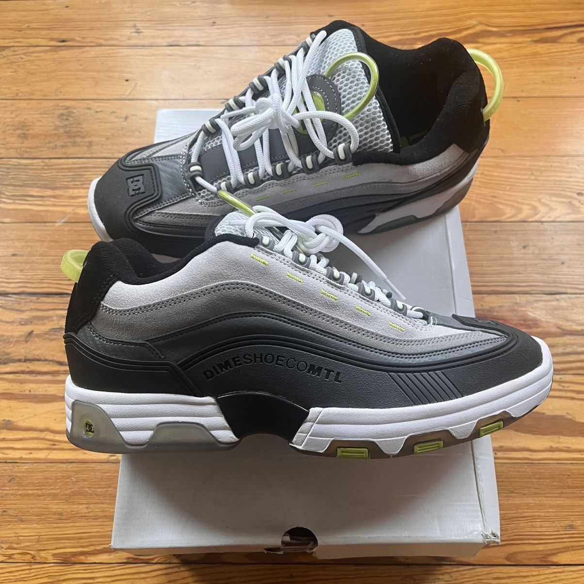 Dime DC Shoe x Dime Legacy OG Neon 95 Size 12 RARE Sneakers Size US 12 / EU 45 - 10 Thumbnail