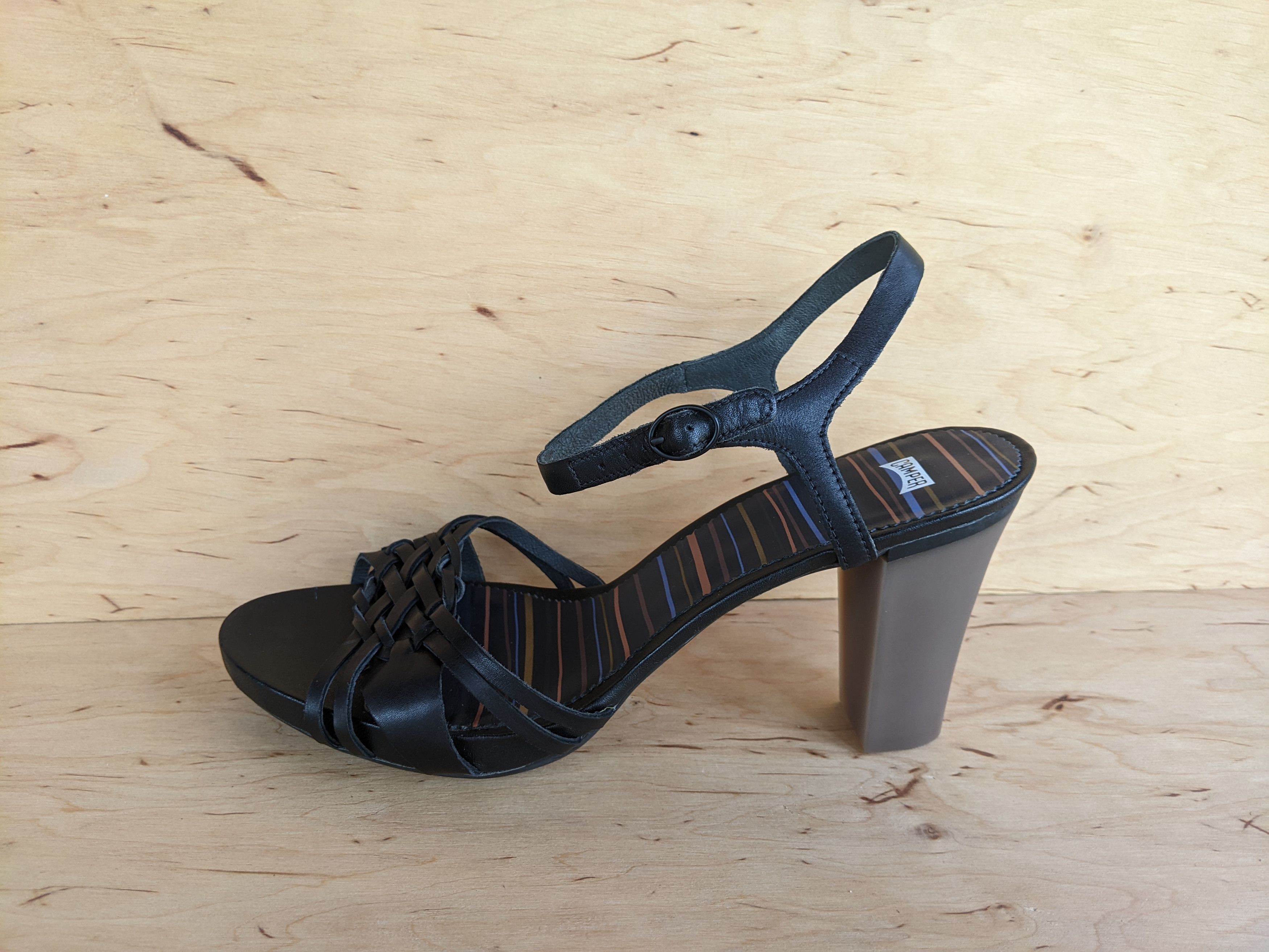 Camper Camper Womens Heels Shoes Ariadna Black Prada Dior Sandals Size US 8.5 / IT 38.5 - 4 Thumbnail