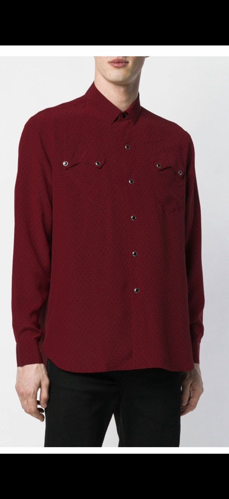 Saint Laurent Paris Saint Laurent mens silk western shirt. 43/17/XL. $1190 Size US XL / EU 56 / 4 - 1 Thumbnail
