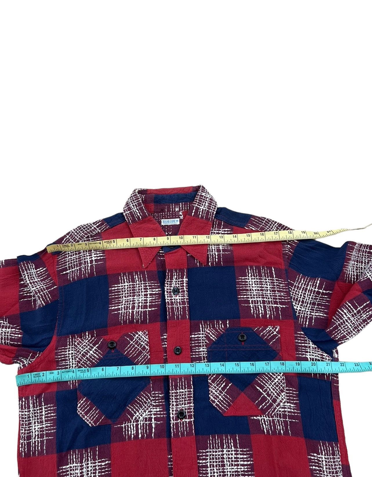 Sugar Cane Sugar Cane Double Pocket Plaid Zig Zag Flannel Shirt Size US M / EU 48-50 / 2 - 3 Thumbnail
