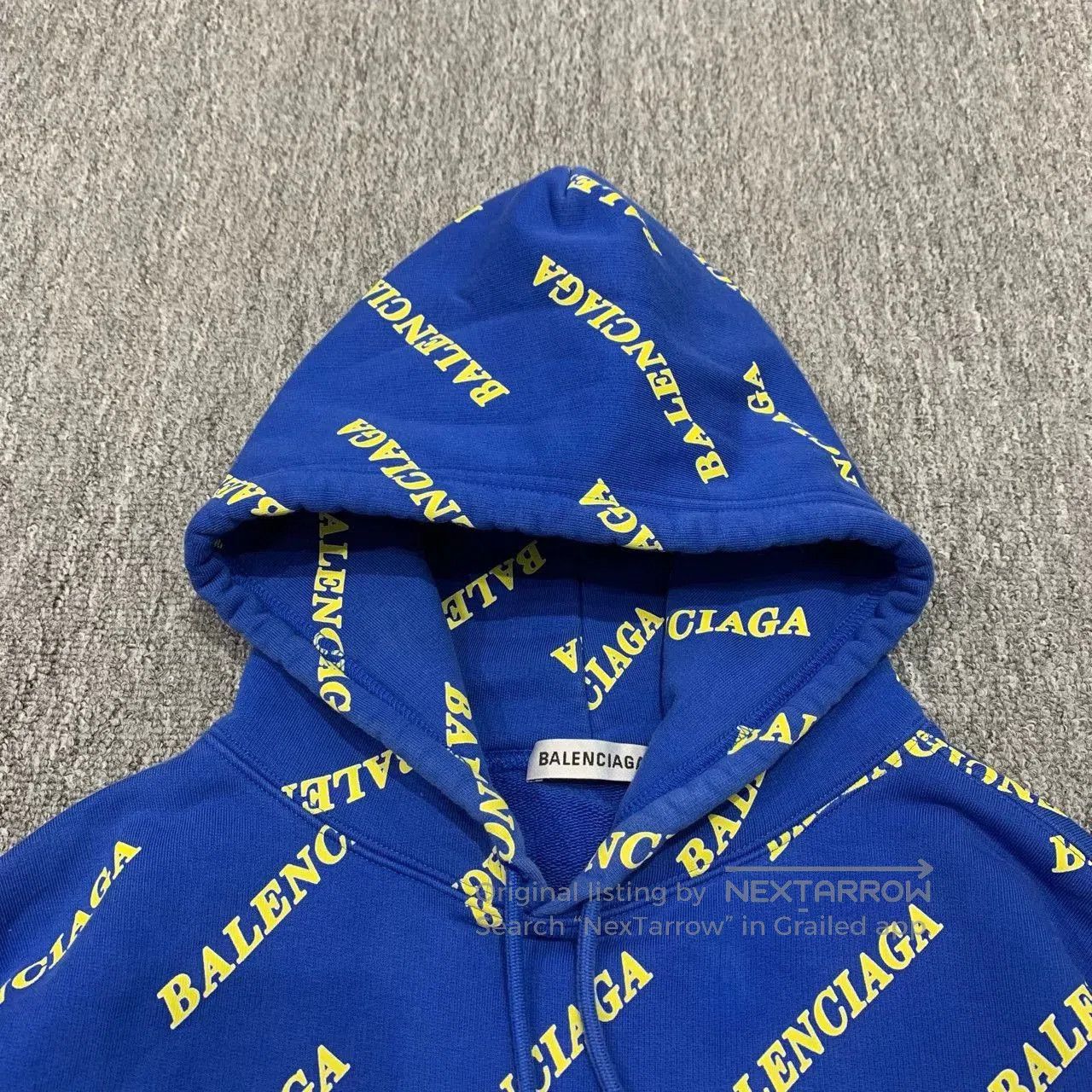 Balenciaga balenciaga blue printed hooded sweatshirt. Size US L / EU 52-54 / 3 - 8 Thumbnail