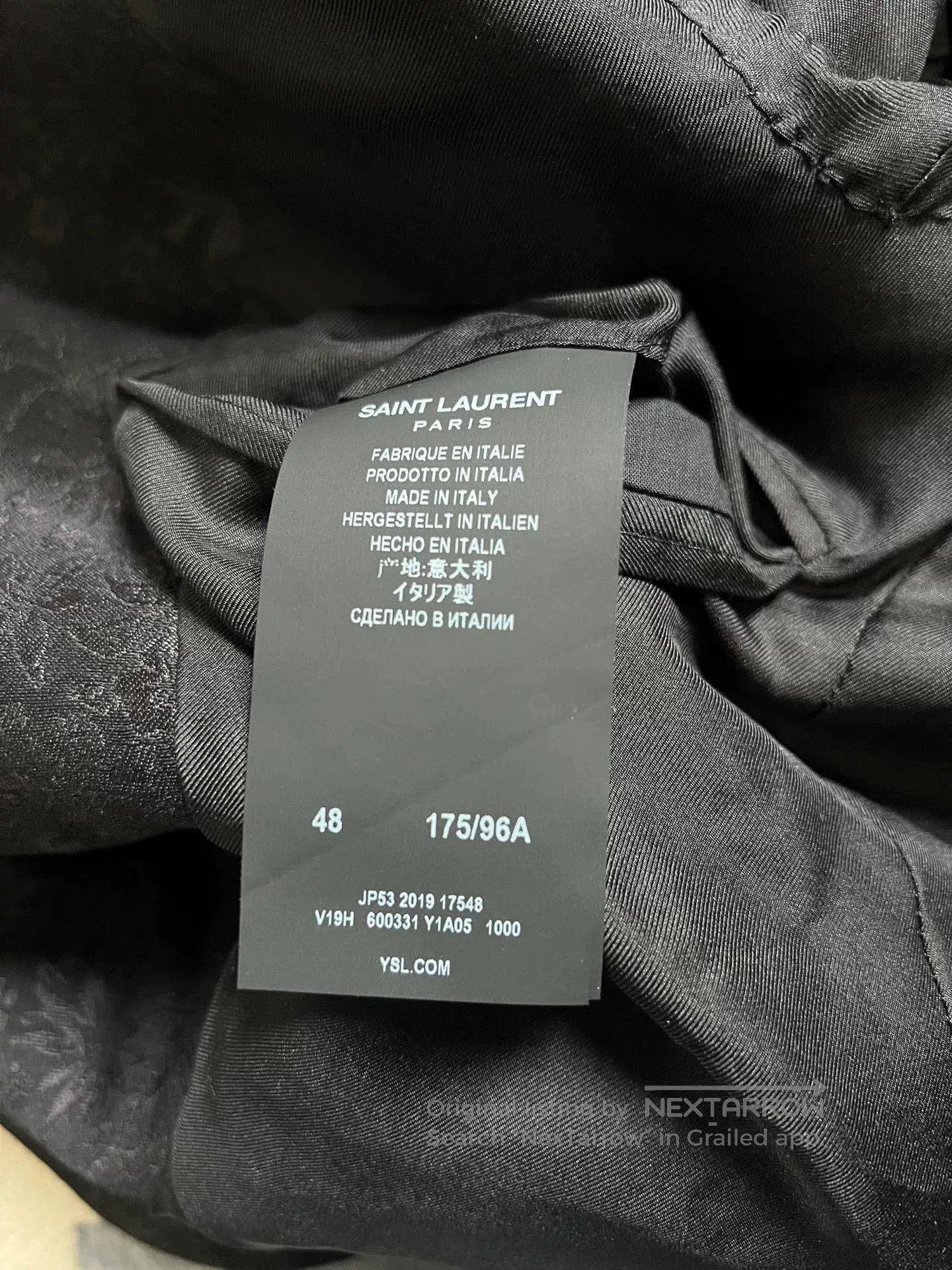 Saint Laurent Paris Saint Laurent Black Floral Jacquard Blazer. Size US M / EU 48-50 / 2 - 4 Thumbnail