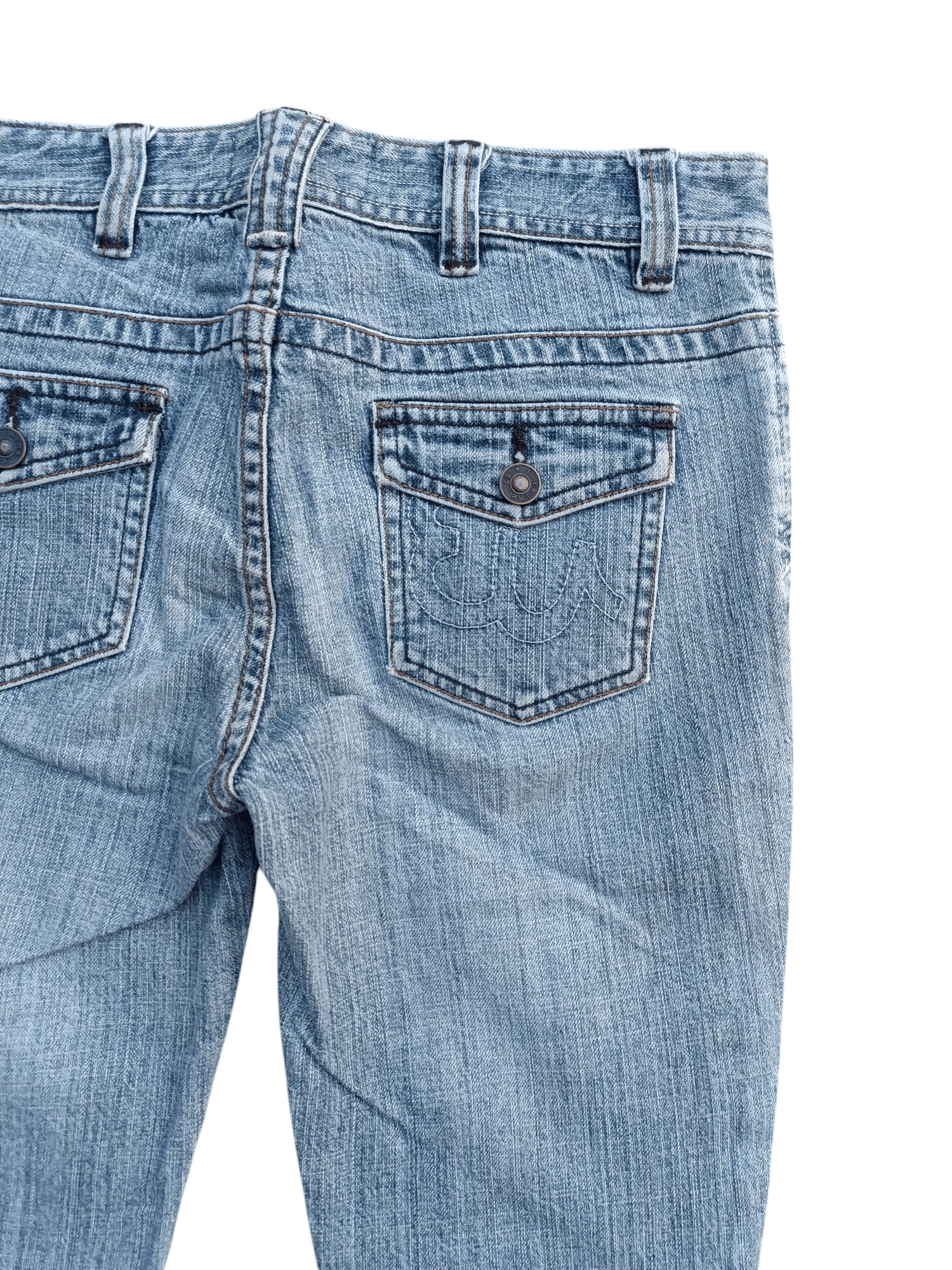 If Six Was Nine × Japanese Brand INSANE Vintage Embroidered Dragon Tribal Flared Denim Jeans Size US 28 / EU 44 - 18 Thumbnail