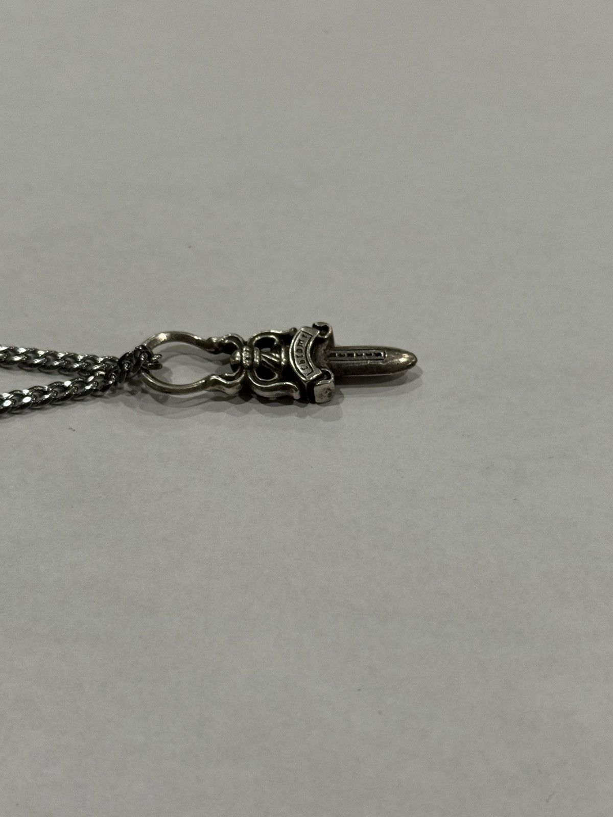Chrome Hearts Chrome Hearts Dagger Pendant Cuban Link Chain Necklace 925 Size ONE SIZE - 9 Thumbnail