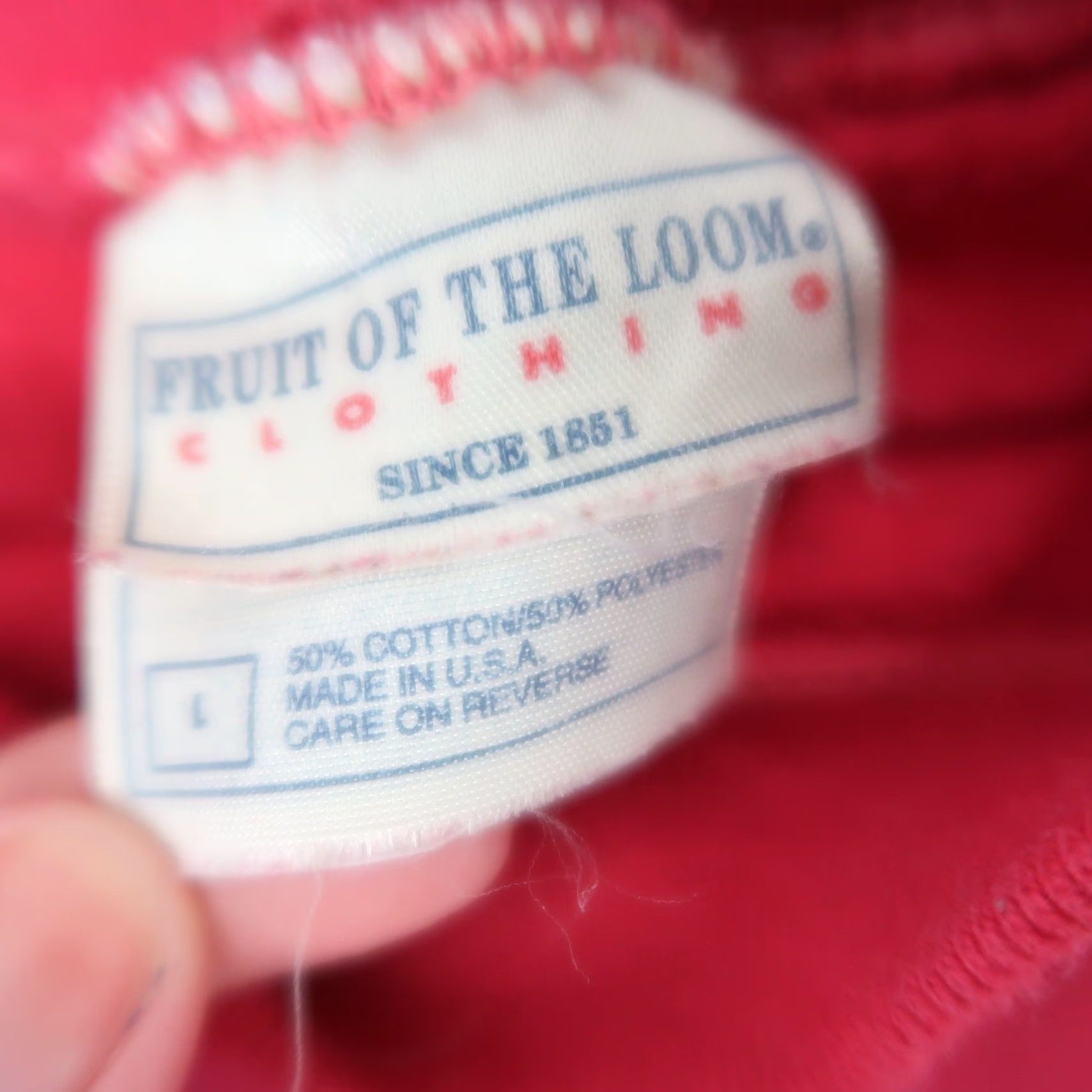 Fruit Of The Loom VINTAGE Fruit of the Loom Raglan Crewneck Sweatshirt Womens L Pink 90s Short Spotlight Baseball Casual/Activewear Size L / US 10 / IT 46 - 4 Thumbnail