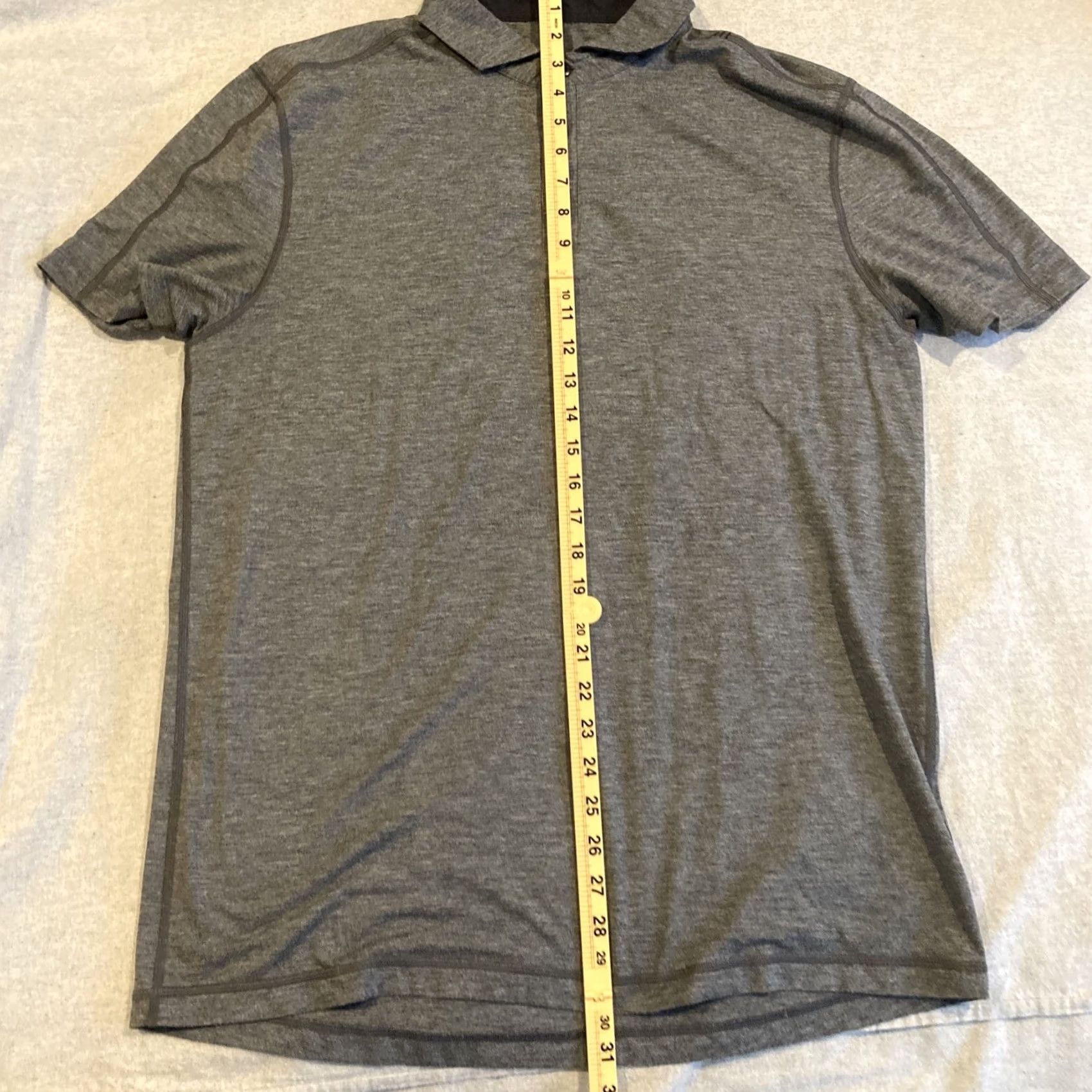 Lululemon Lululemon Men's Golf Polo Shirt Gray Short Sleeve Performance Size XL Size US XL / EU 56 / 4 - 4 Thumbnail