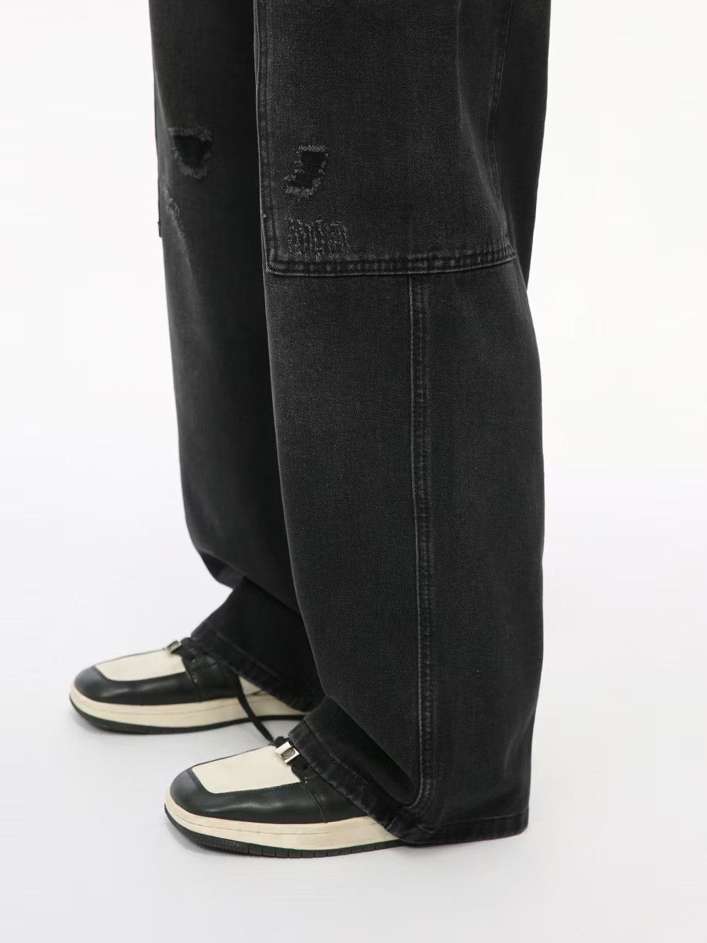 Japanese Brand × Jean High street ripped side pocket washed denim work trousers Size US 33 - 4 Thumbnail