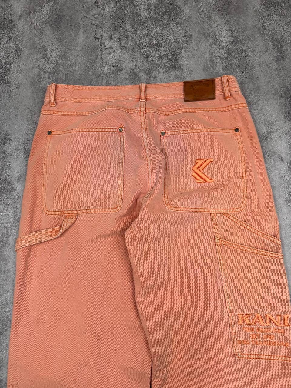 Karl Kani Karl Kani Men Orange Carpenter Denim Jeans Baggy Size L Size US 37 - 2 Thumbnail