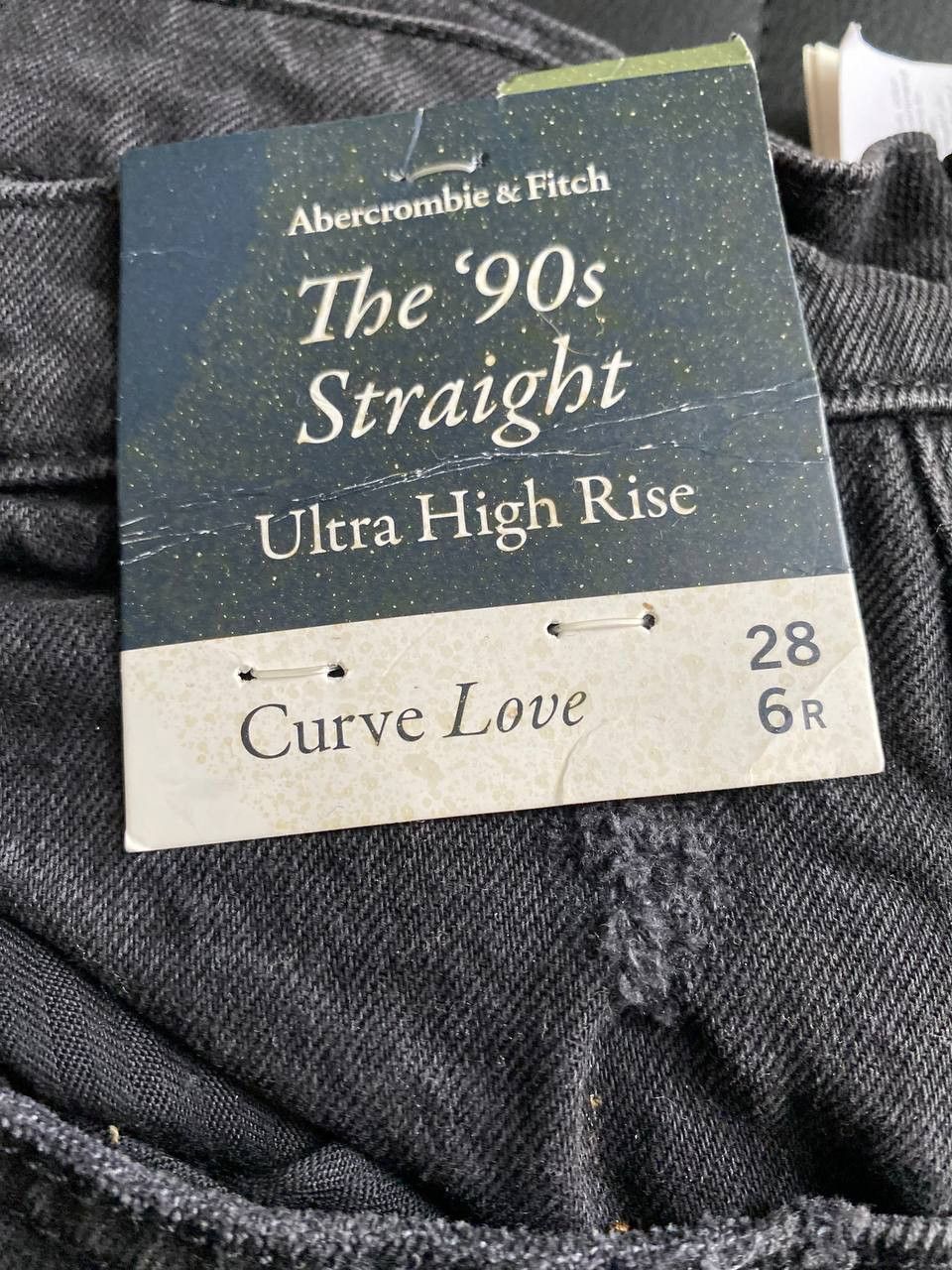 Abercrombie & Fitch The 90s Straight Ultra High Rise Black Size 28" / US 6 / IT 42 - 7 Thumbnail