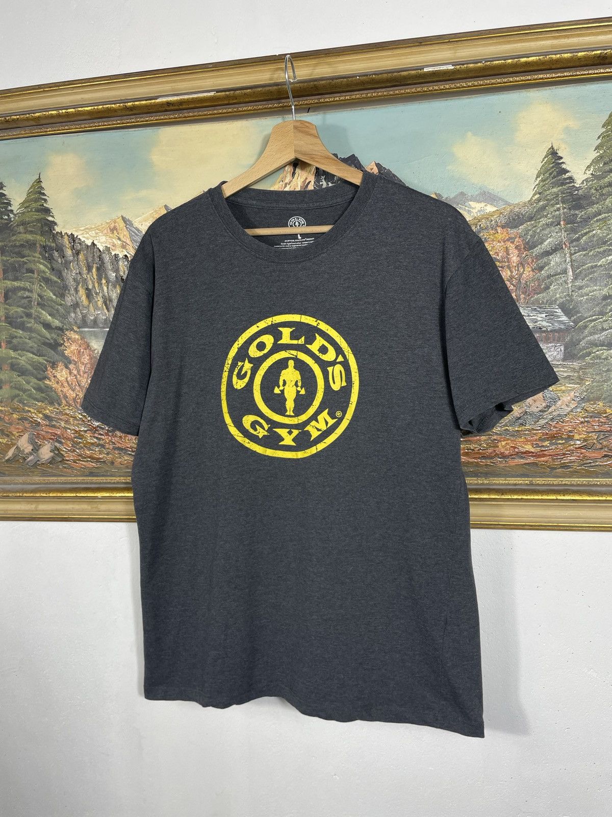 Other Gold’s Gym grey Tee Sportswear Big Logo Strongman Size US L / EU 52-54 / 3 - 4 Thumbnail