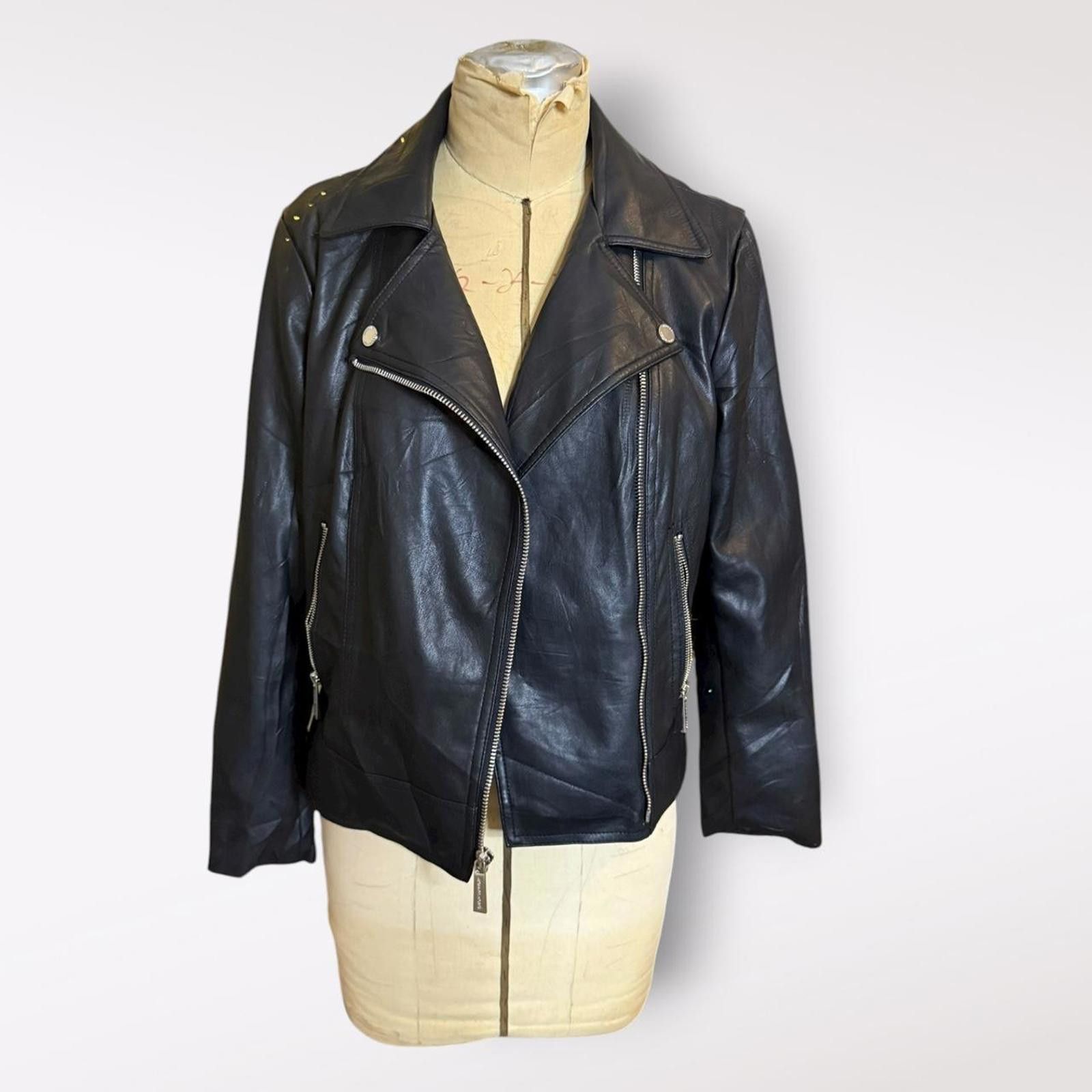 Michael Kors Michael Kors Vegan Leather Moto Jacket Size S Size S / US 4 / IT 40 - 1 Thumbnail