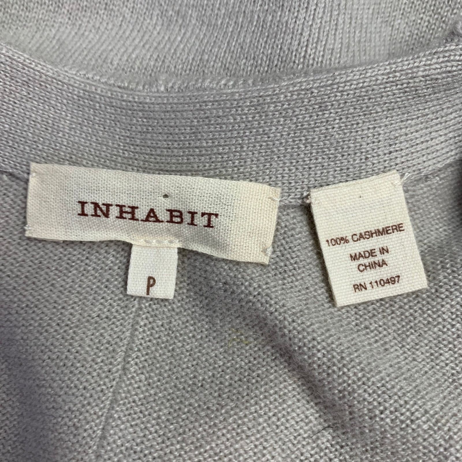 INHABIT INHABIT Size M Grey Cashmere V-Neck Cardigan Size M / US 6-8 / IT 42-44 - 5 Thumbnail