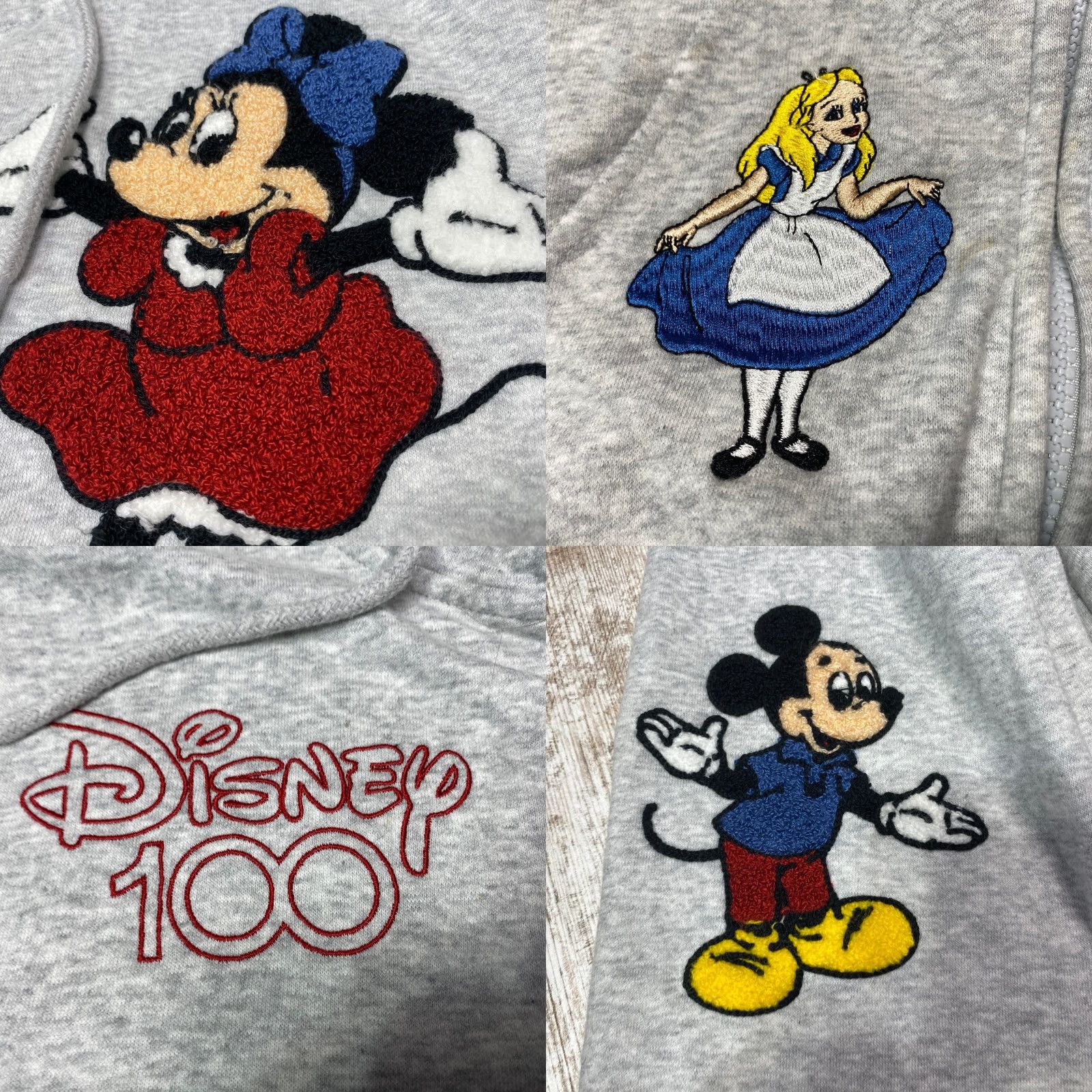Disney Disney 100 Women’s Hoodie Large Gray Full Zip Mickey Minnie Bambi Shirt Womens Size L / US 10 / IT 46 - 8 Thumbnail