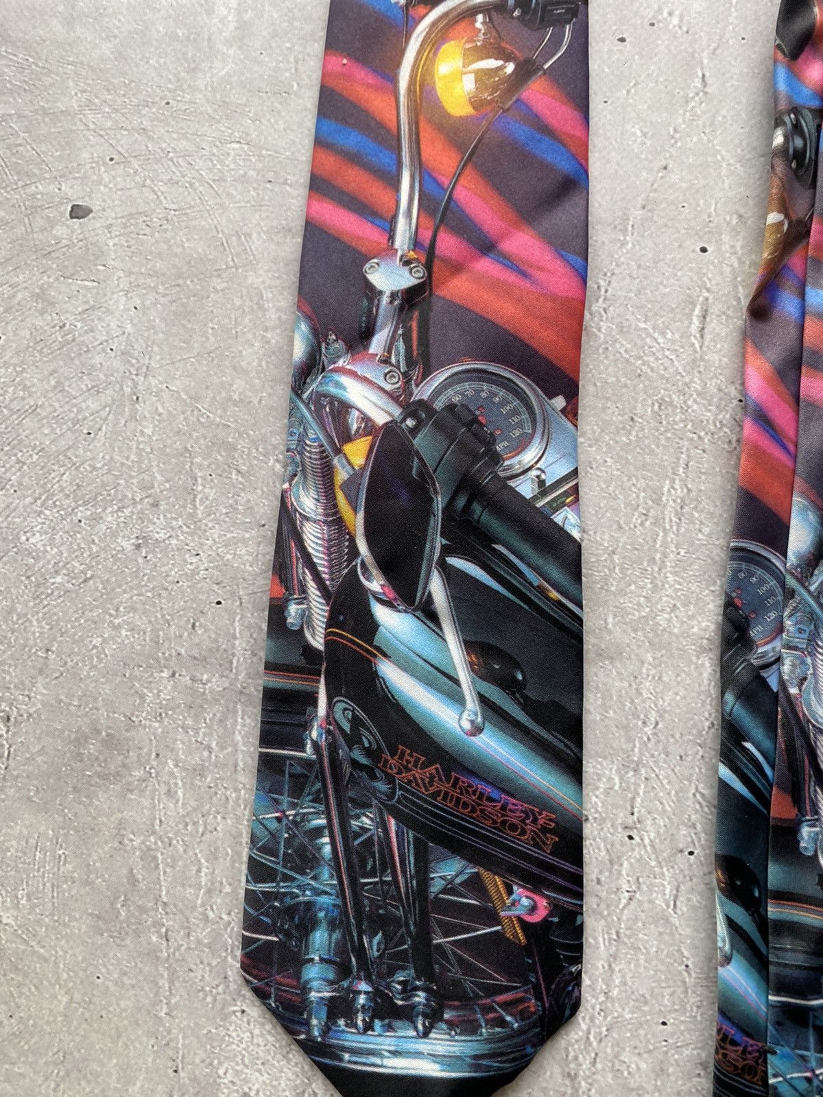 Harley Davidson Vintage Harley-Davidson Neck Tie 1994 "HARLEY ROAD TRIP" USA Size ONE SIZE - 9 Thumbnail