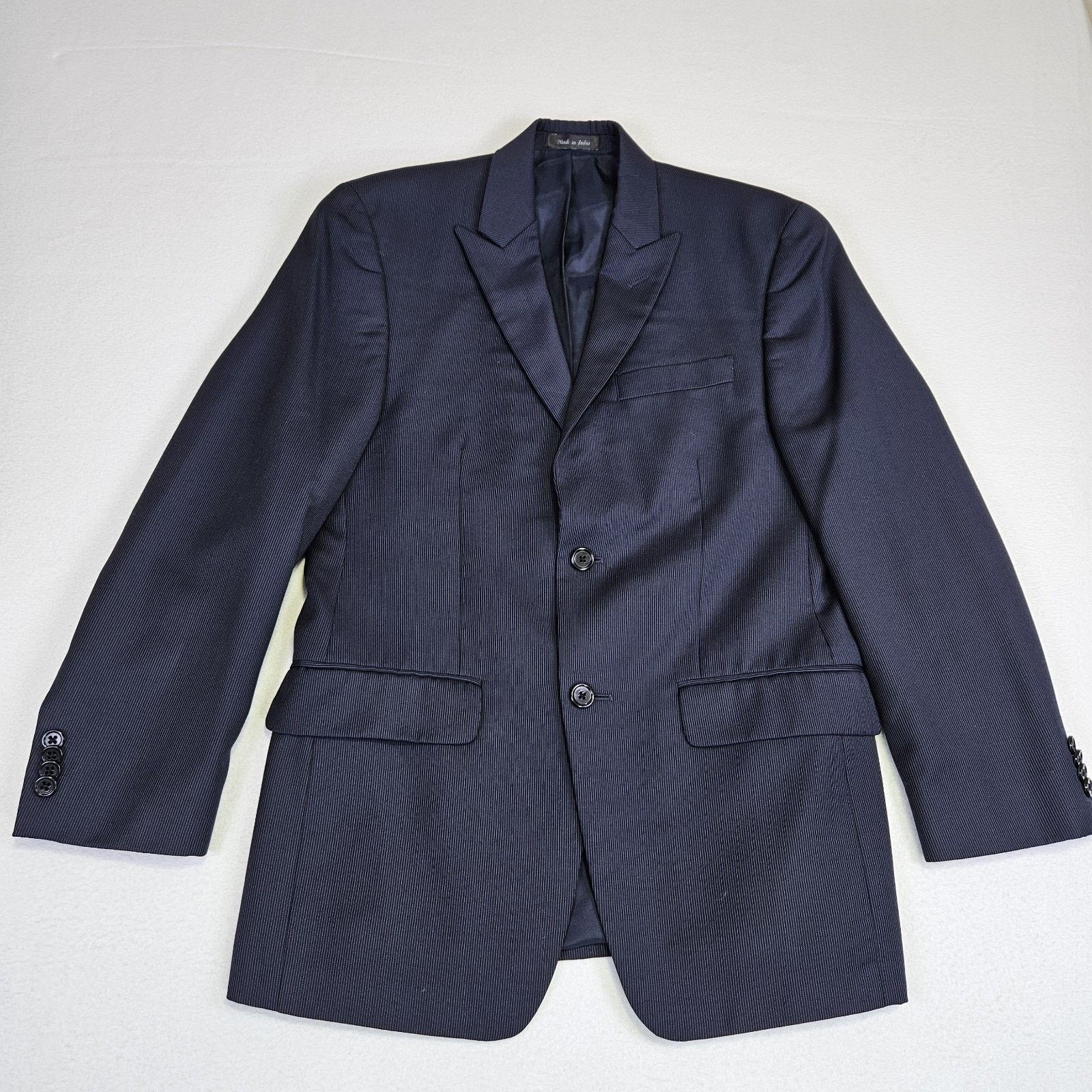 Michael Kors Michael Kors Madison Suit Peak Lapel Micro Stripe Black Set Size 38S - 2 Thumbnail