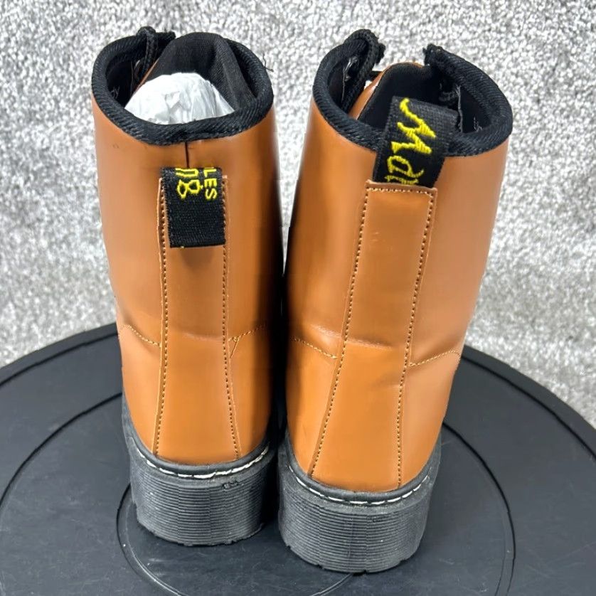 Vintage Unilady Boots Womens Size 6.5 Soft Toe Combat Brown Leather Platform Ankle Boots Size US 7 / IT 37 - 5 Thumbnail
