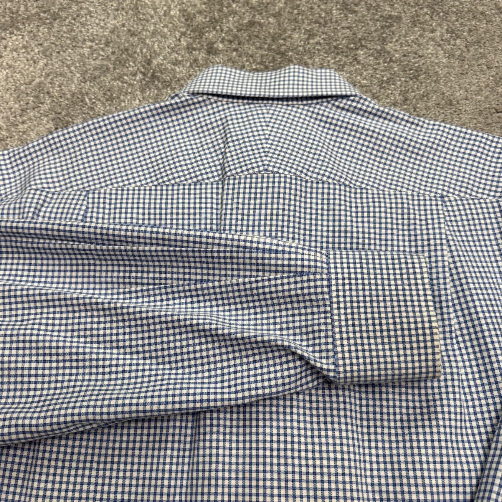 Vintage Thomas Pink Traveler Button Down Shirt Mens Large Blue Gingham Check Cotton Top Size US L / EU 52-54 / 3 - 4 Thumbnail