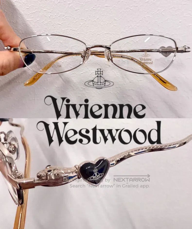 Vivienne Westwood Curved Snake Saturn Logo Sunglasses in Yellow, Women's