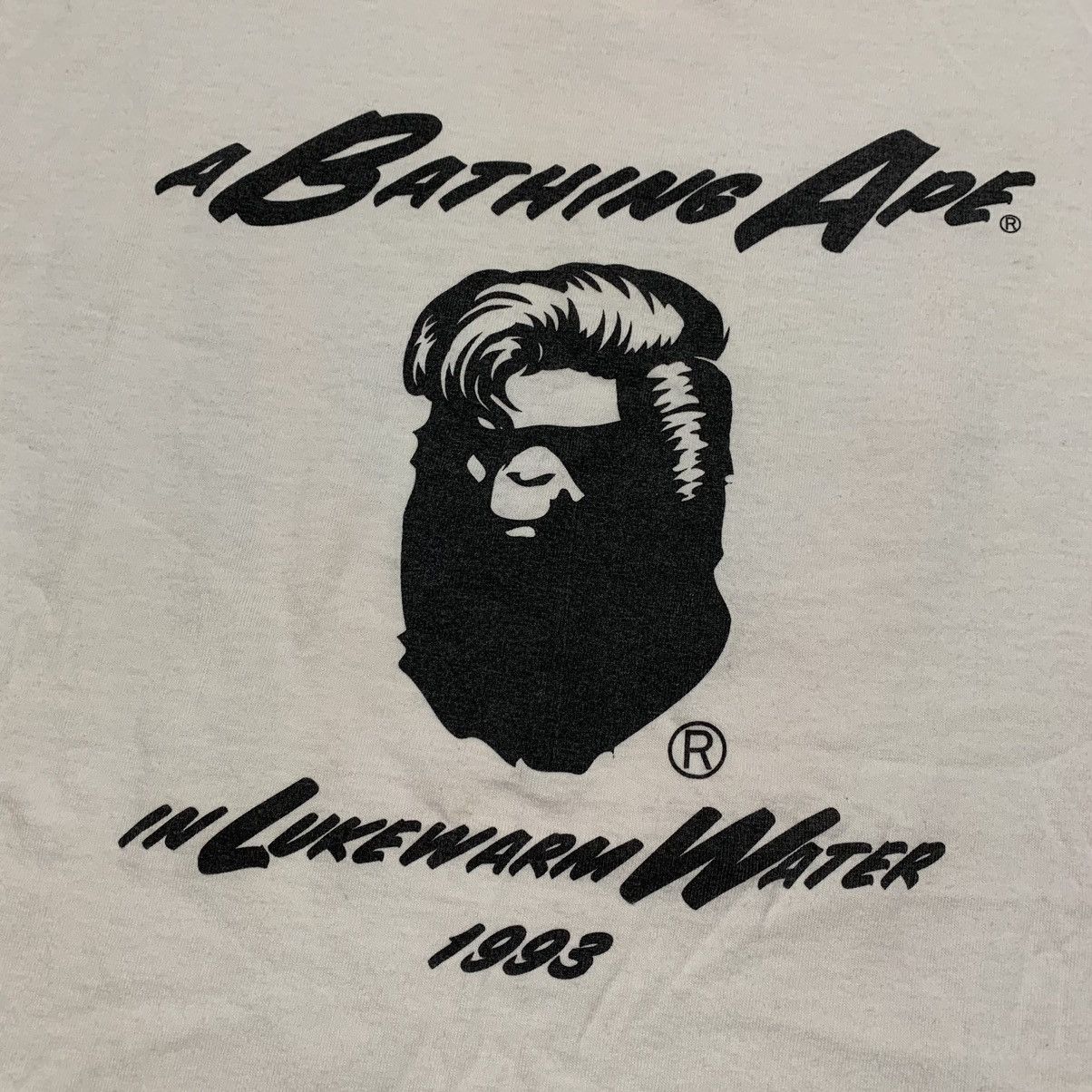 Bape Bape Medium Graphic White Tee A Bathing Ape Lukewarm Water Size US M / EU 48-50 / 2 - 3 Thumbnail
