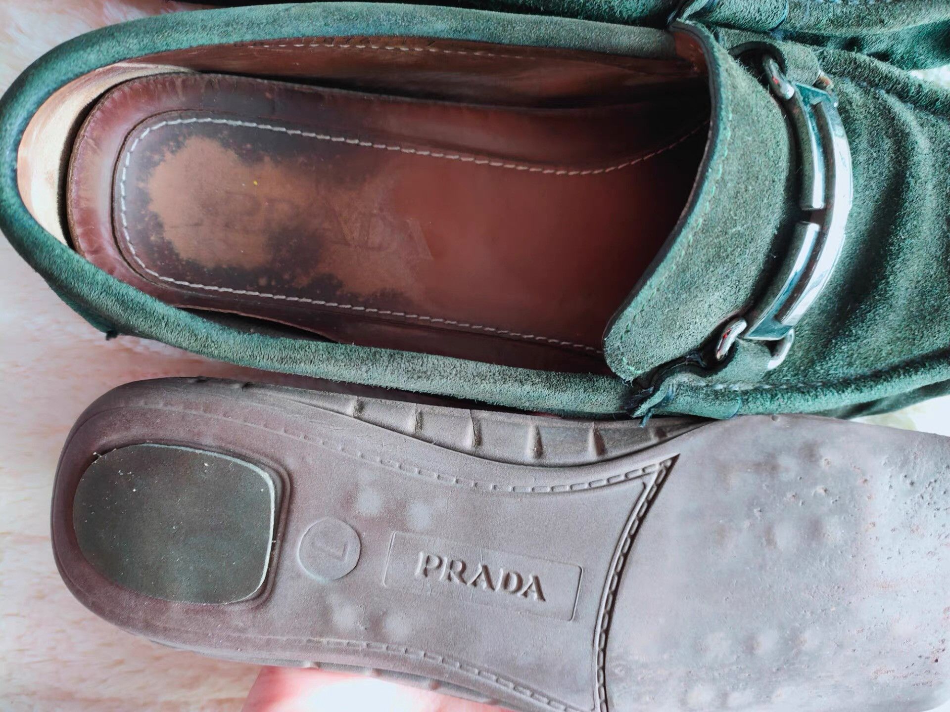 Prada PRADA Men's Authentic Suede Leather Dress Shoes K29 Size US 8 / EU 41 - 6 Thumbnail