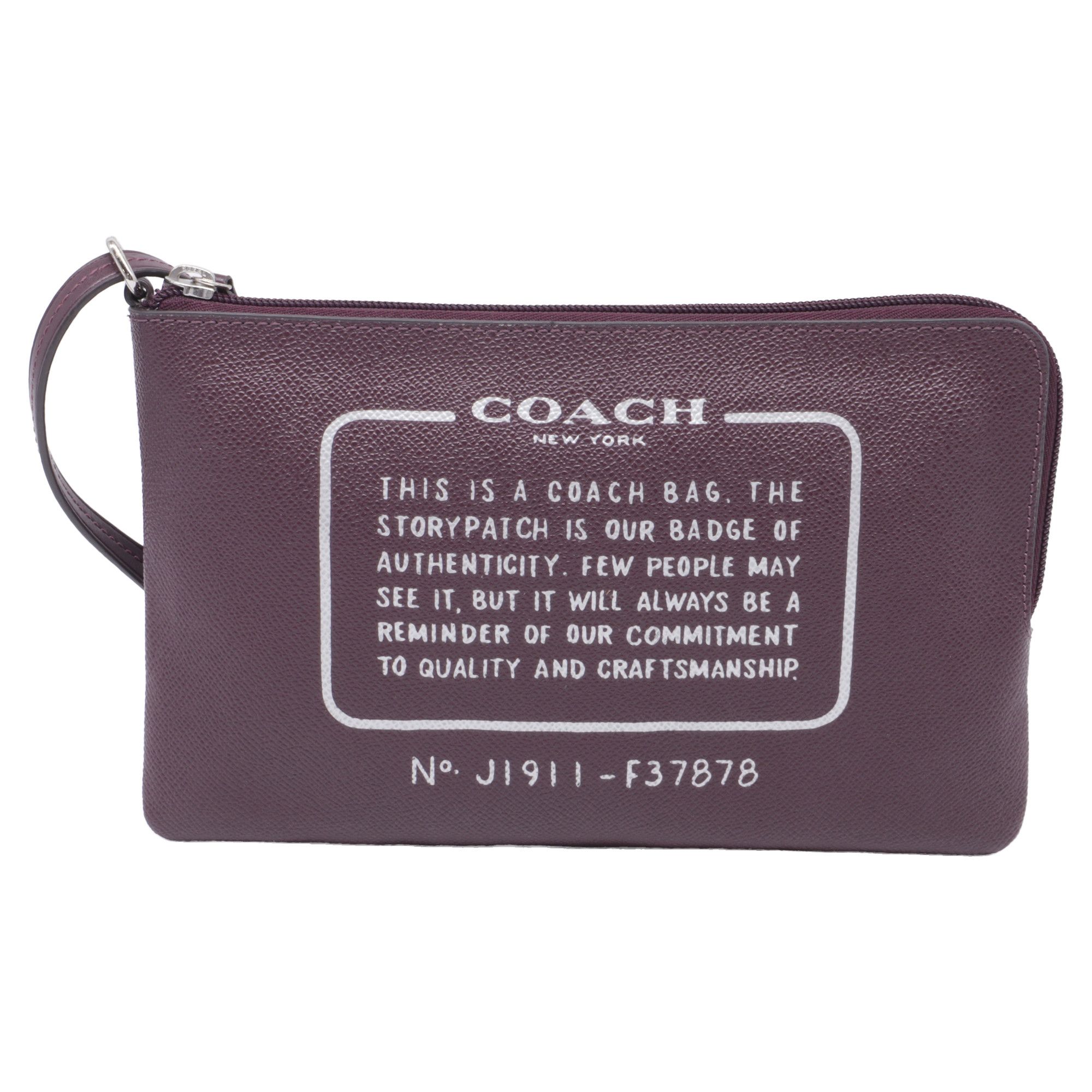 Coach Coach Wrislet Pouch in Burgundy Leather Size ONE SIZE - 1 Thumbnail