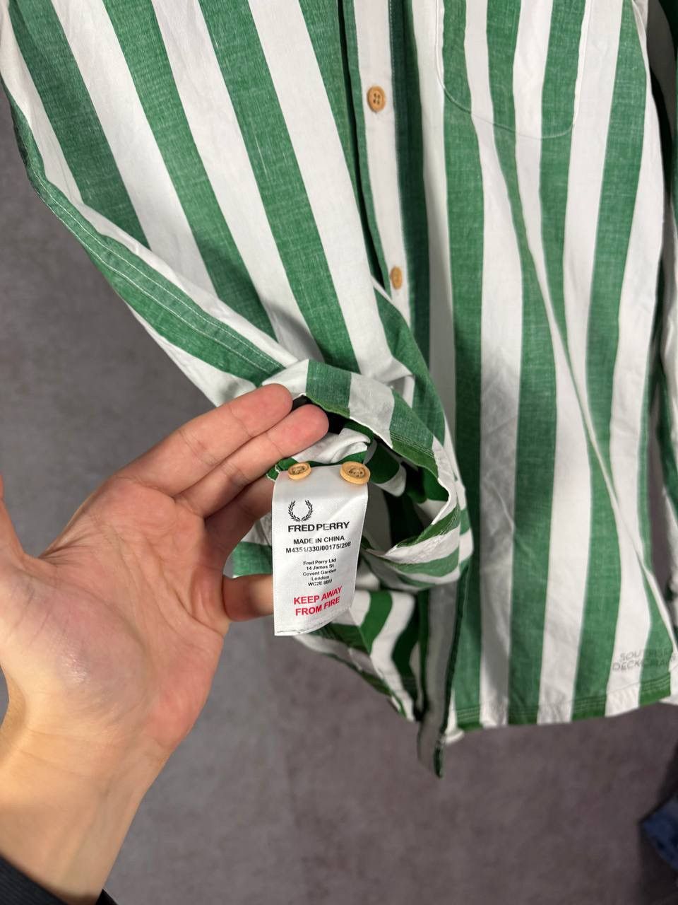 Fred Perry Fred Perry x South Sea Deckchars designer striped logo shirt Size US XS / EU 42 / 0 - 6 Thumbnail
