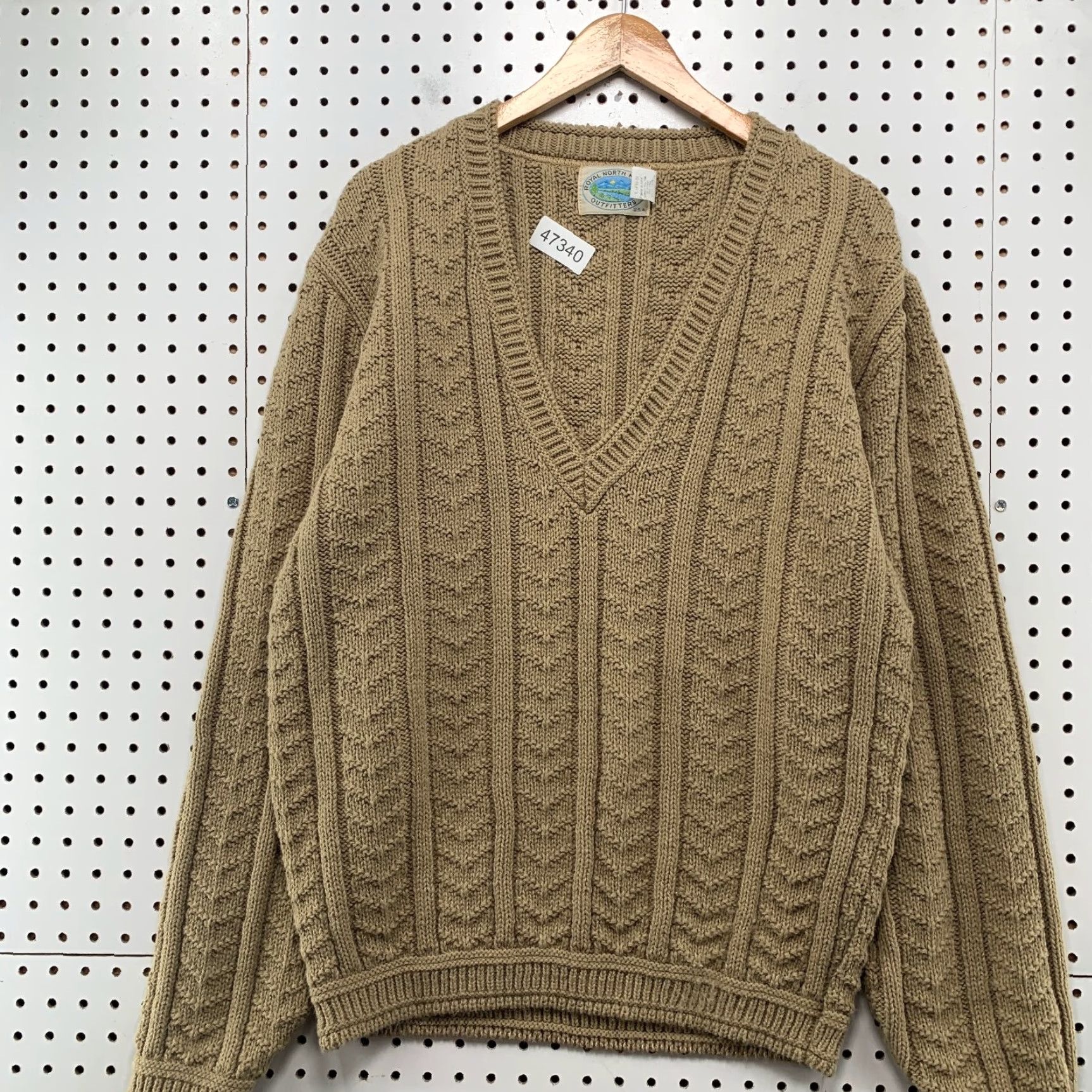 Vintage VINTAGE Royal North Mills Sweater Mens XL Brown Knitted Orlon Acrylic Made USA Sweater Pullover Mens XL Brown USA Knit Autumn Winter Casual Mens Size US XL / EU 56 / 4 - 4 Thumbnail