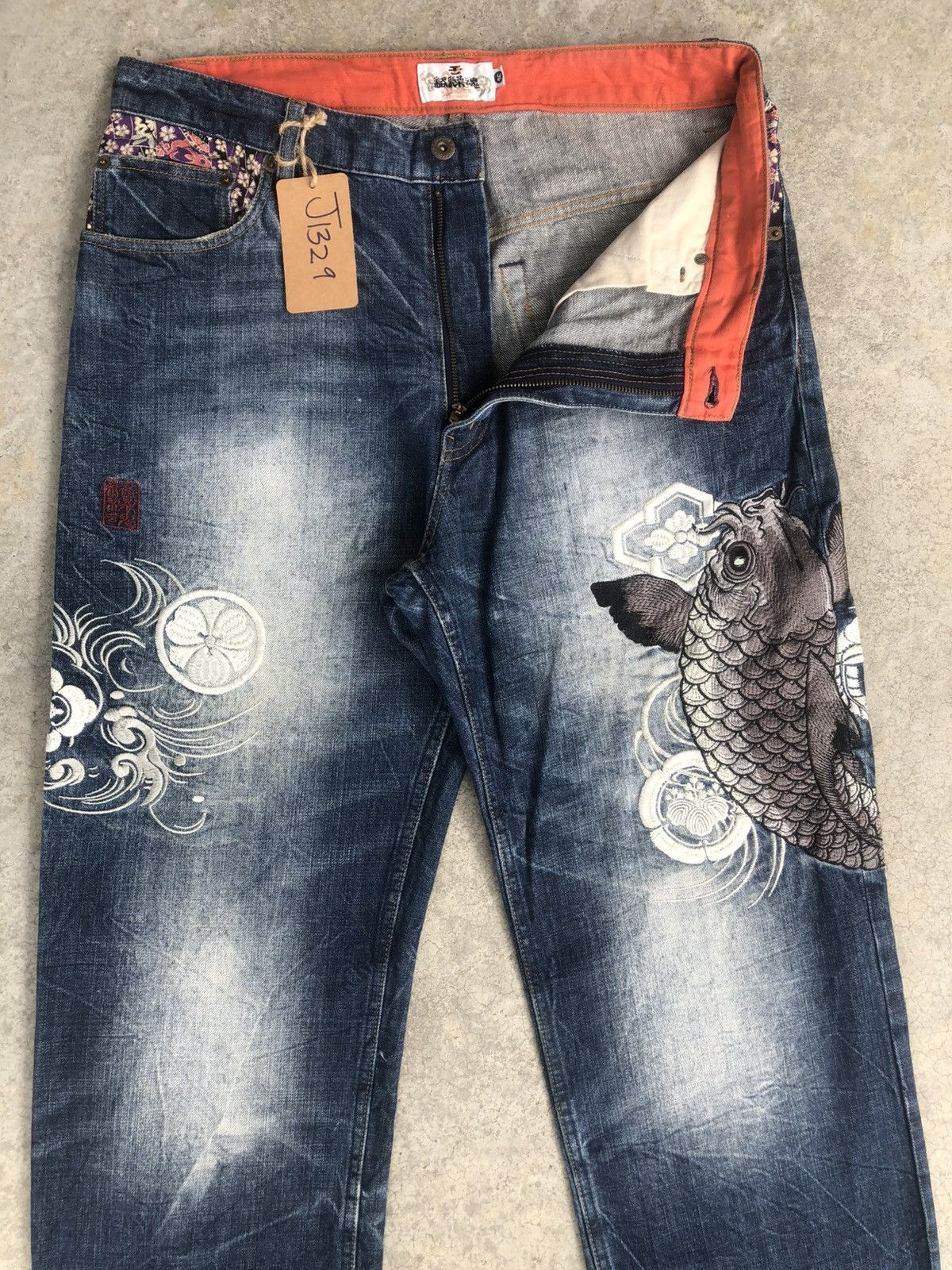 Karakuri Tamashii Karakuri Tamashii Embroidered Jeans Distressed Size US 34 / EU 50 - 3 Thumbnail