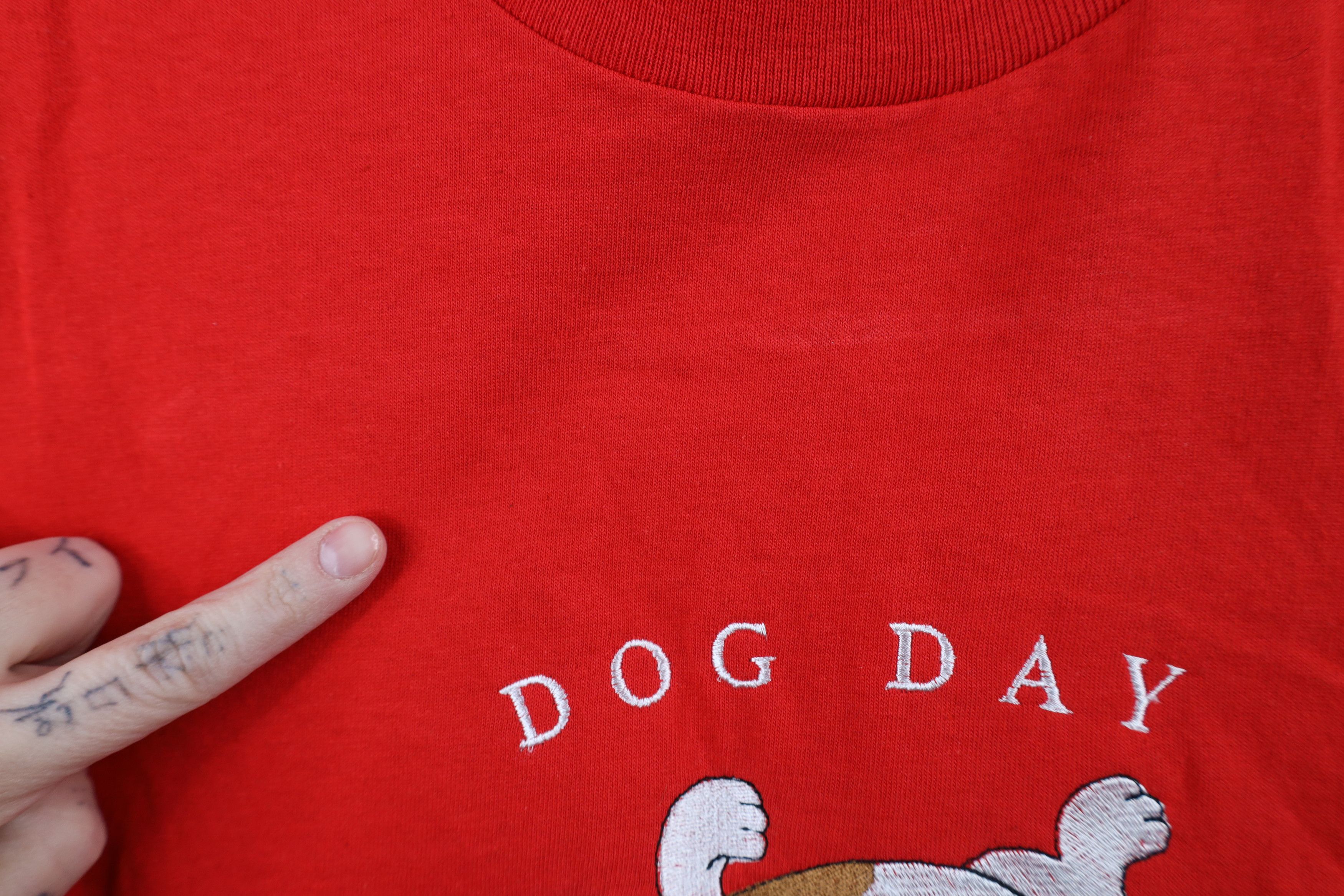 Vintage Vintage 90s Streetwear Dog Day Afternoon T-Shirt Red USA Size US XL / EU 56 / 4 - 5 Thumbnail