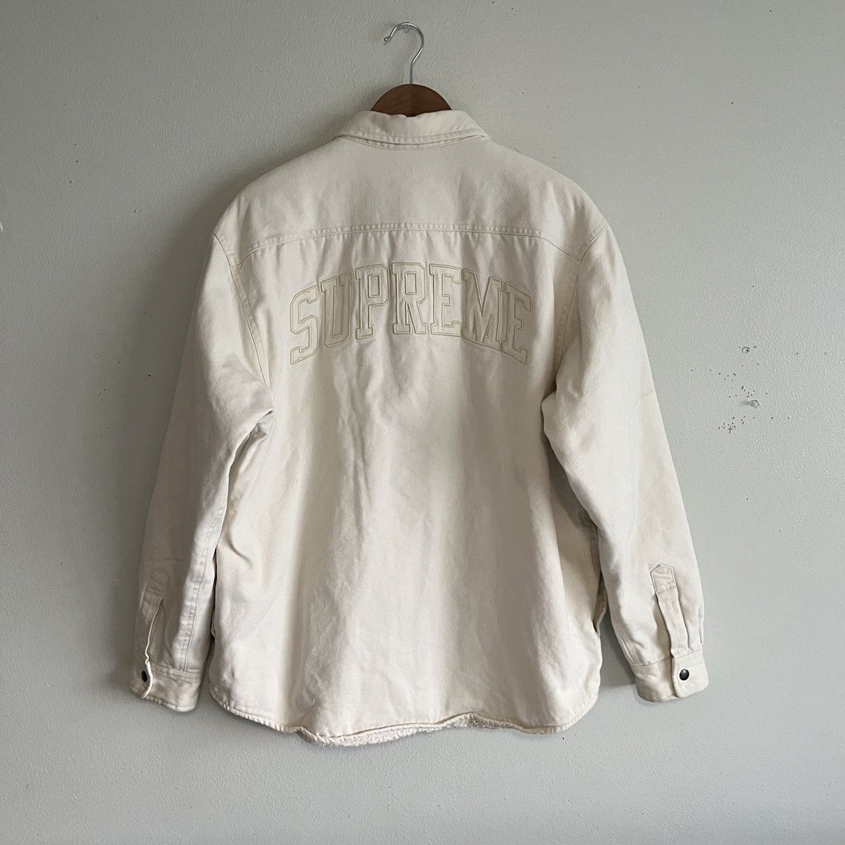 Supreme Pile Lined Denim Shirt Size US L / EU 52-54 / 3 - 5 Thumbnail