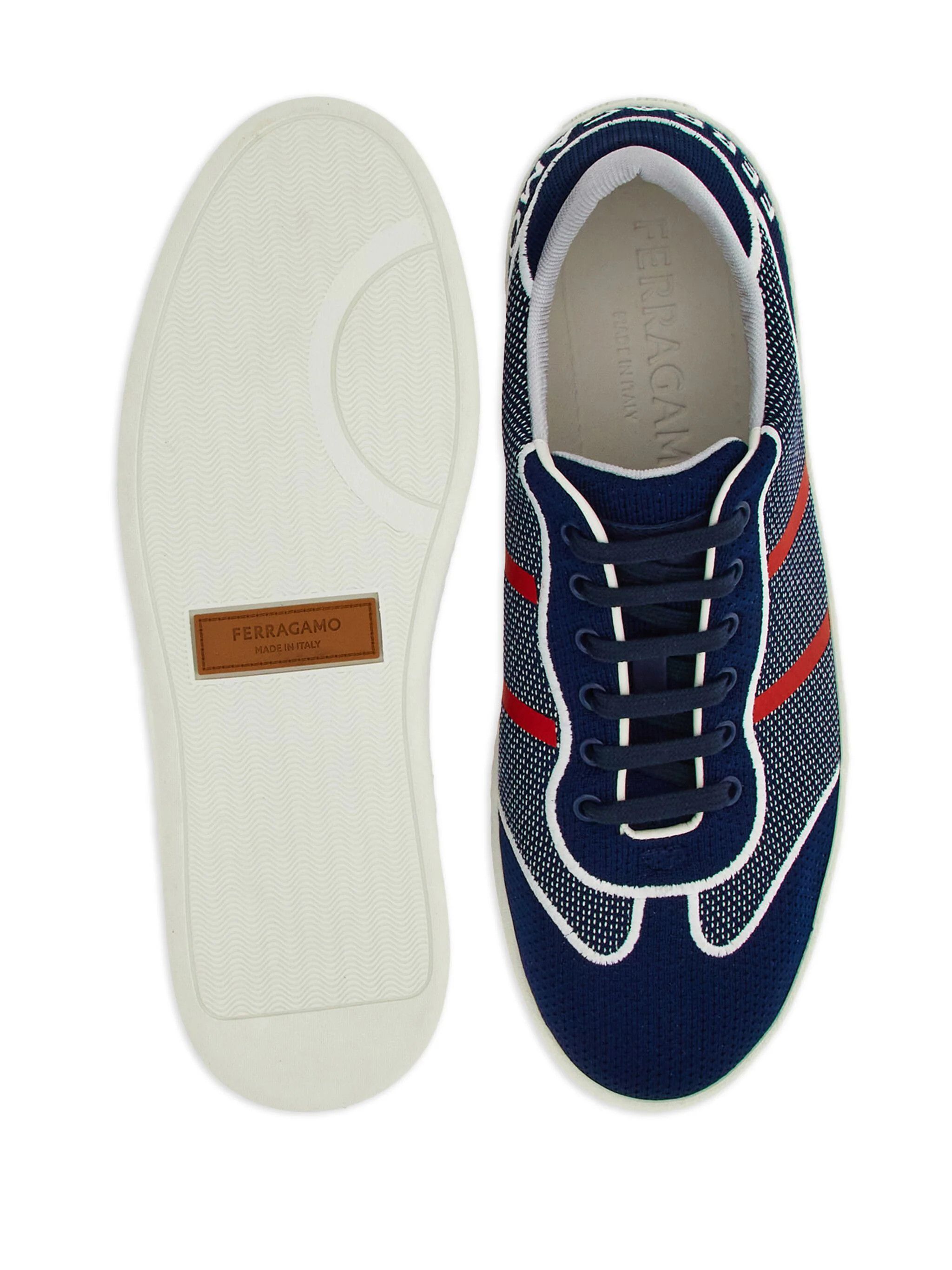 Salvatore Ferragamo o1s1rm0924 Panelled Low-Top Sneakers in Blue Size US 11.5 / EU 44-45 - 5 Thumbnail