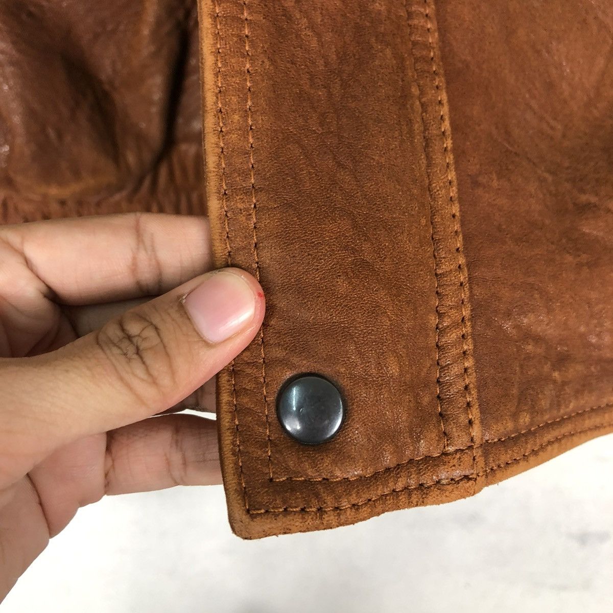 Vintage 🔥VINTAGE FLY BIKER LEATHER JACKET ZUFOLO JAPAN Size US L / EU 52-54 / 3 - 16 Thumbnail