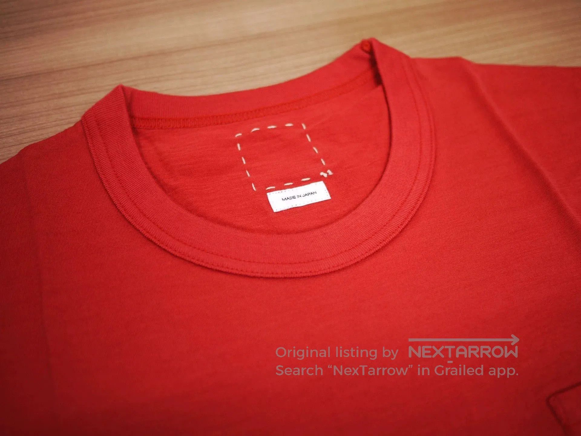 Visvim Red Short-Sleeve T-Shirt with Chest Pocket. Size US L / EU 52-54 / 3 - 4 Thumbnail