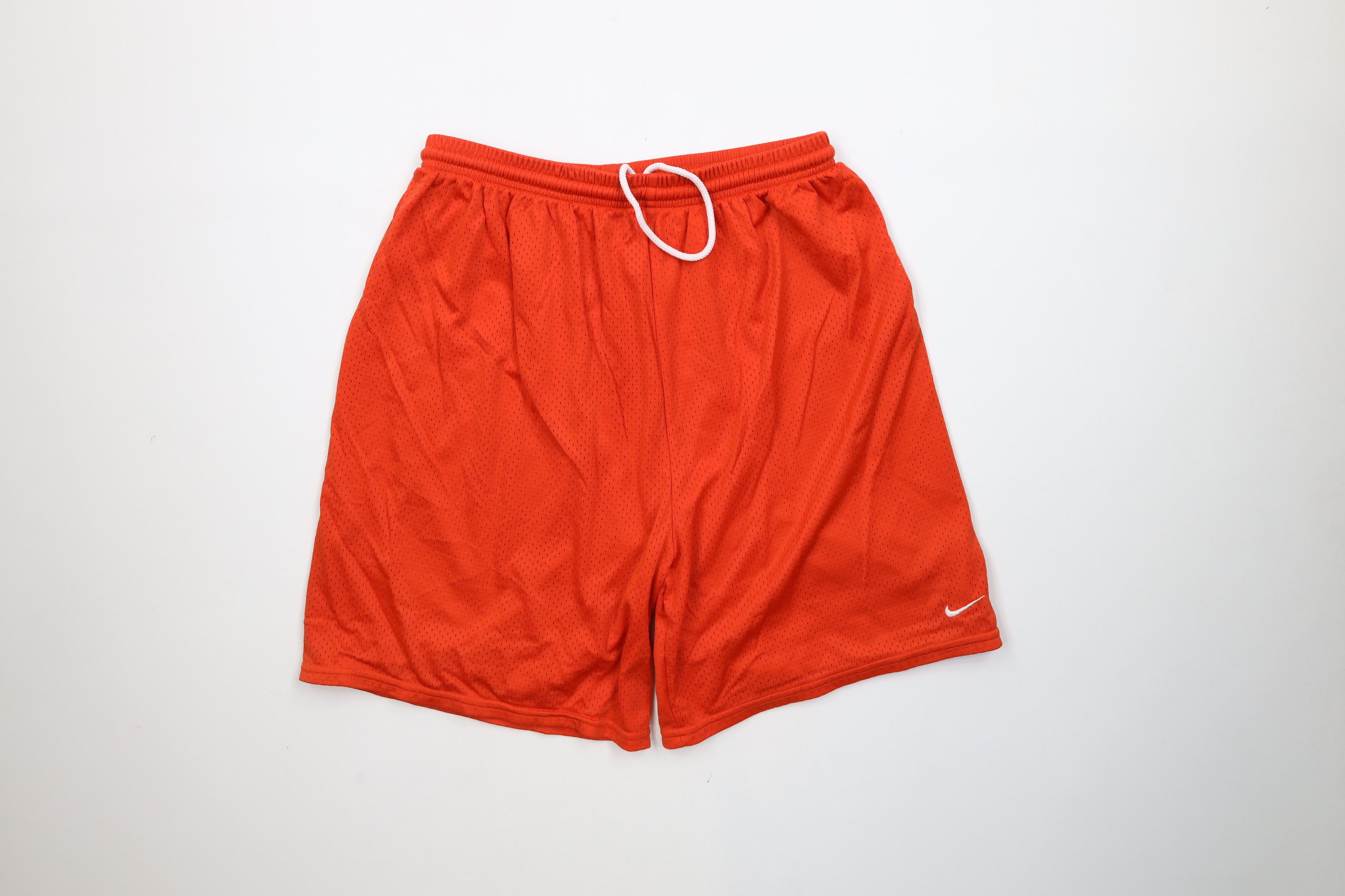 Nike Vintage 90s Nike Scott Mini Swoosh Above Knee Shorts Orange Size US 32 / EU 48 - 1 Thumbnail