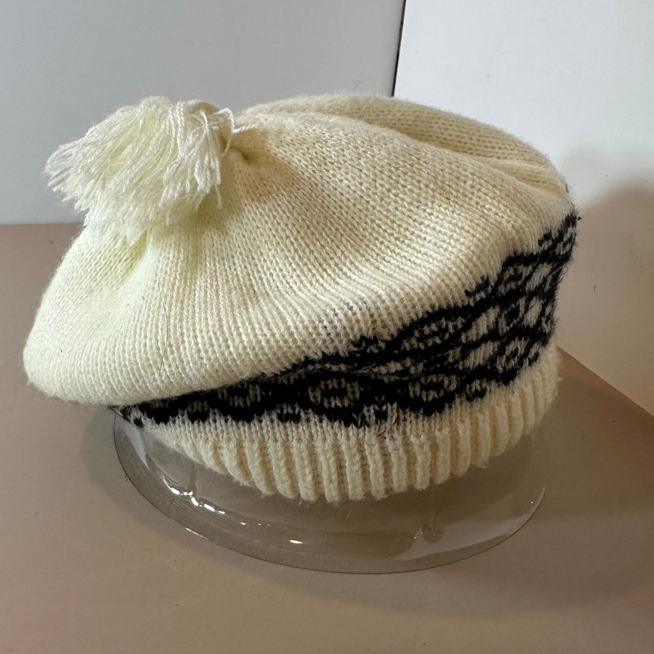 Other Vintage Hat Slouchy Fair Isle Beanie Beret Women 90s 80s Size ONE SIZE - 2 Thumbnail