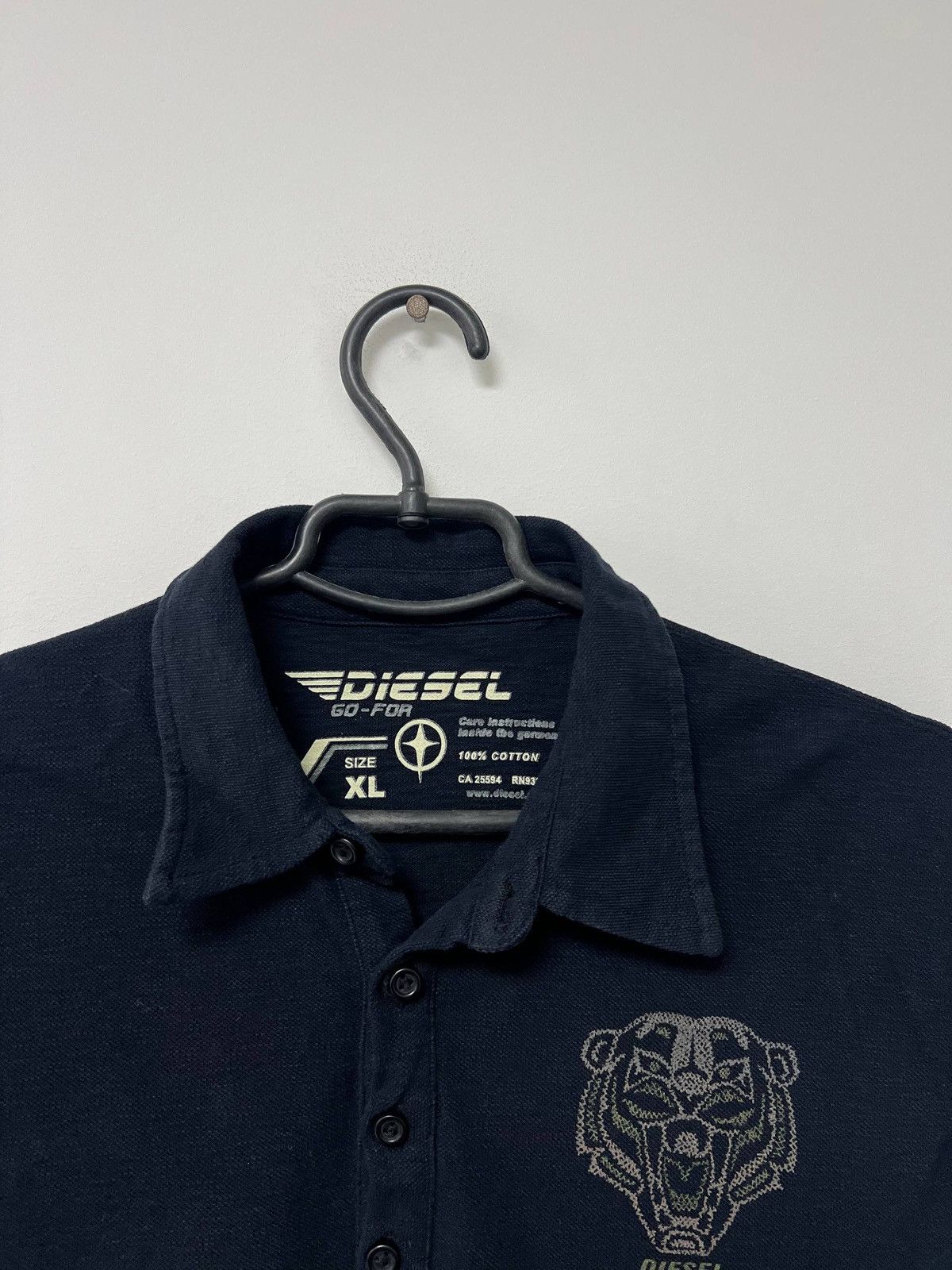 Diesel Vintage Diesel Tiger Polo Shirt Logo Y2K Rare Luxury USA XL Size US XL / EU 56 / 4 - 5 Thumbnail