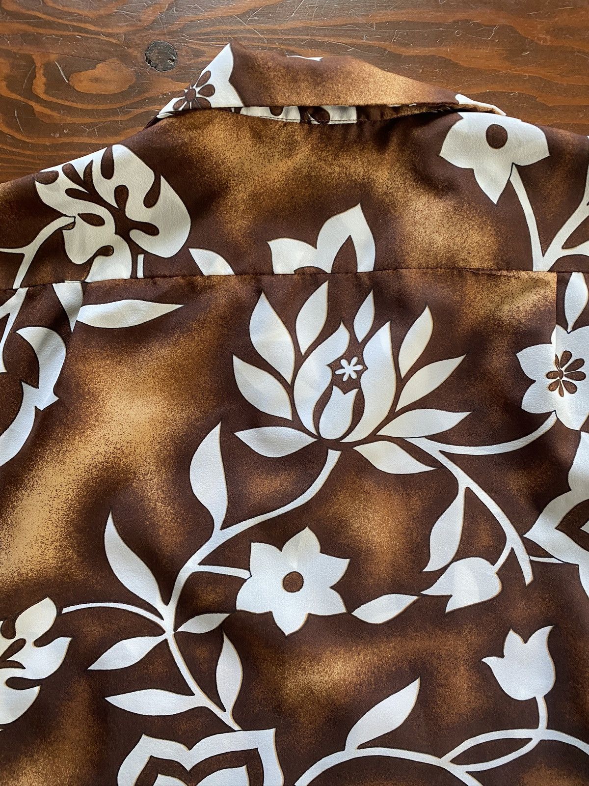 Vintage Vintage 60’s/70’s Brown Hawaiian Shirt Button Up Size US M / EU 48-50 / 2 - 16 Thumbnail