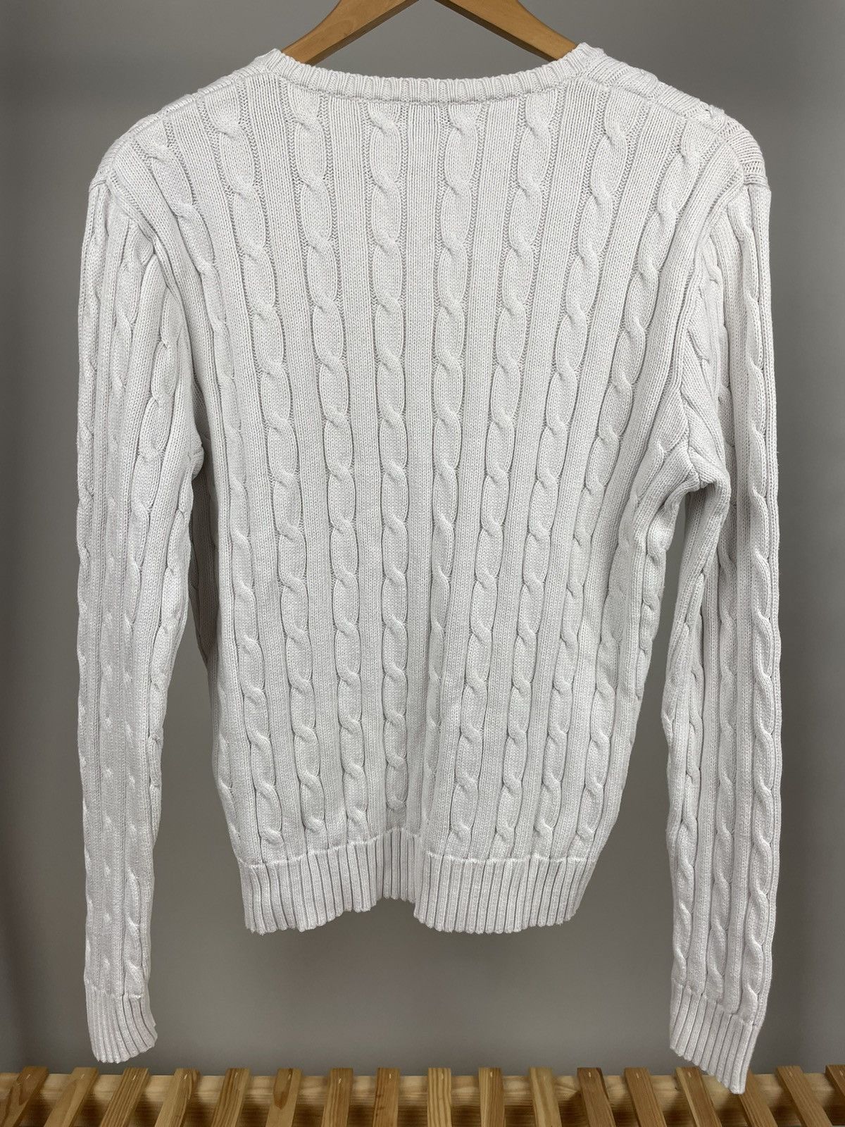 Polo Ralph Lauren × Ralph Lauren Polo Ralph Lauren cable knit v neck cotton sweater women’s Size L / US 10 / IT 46 - 5 Thumbnail