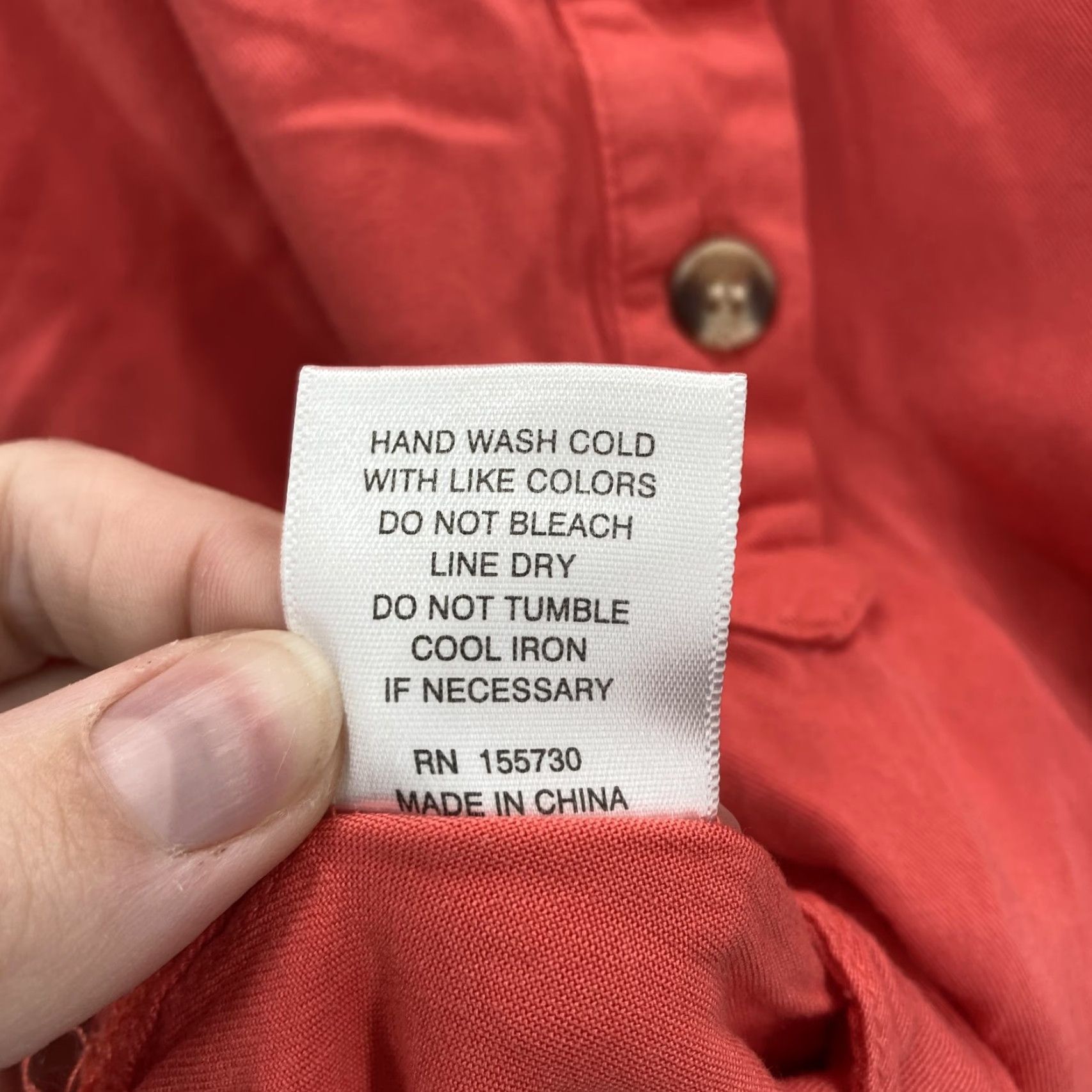 Vintage ROSE + OLIVE Shirt Womens 2X Red Henley Short Sleeve Rayon Flowy Tunic Blouse Size XXL / US 16-18 / IT 52-54 - 6 Thumbnail