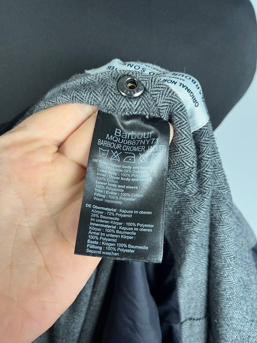 Barbour × Vintage Men's Barbour Cromer Jacket Fibre Black Wax Elements Jacket Size US L / EU 52-54 / 3 - 9 Thumbnail