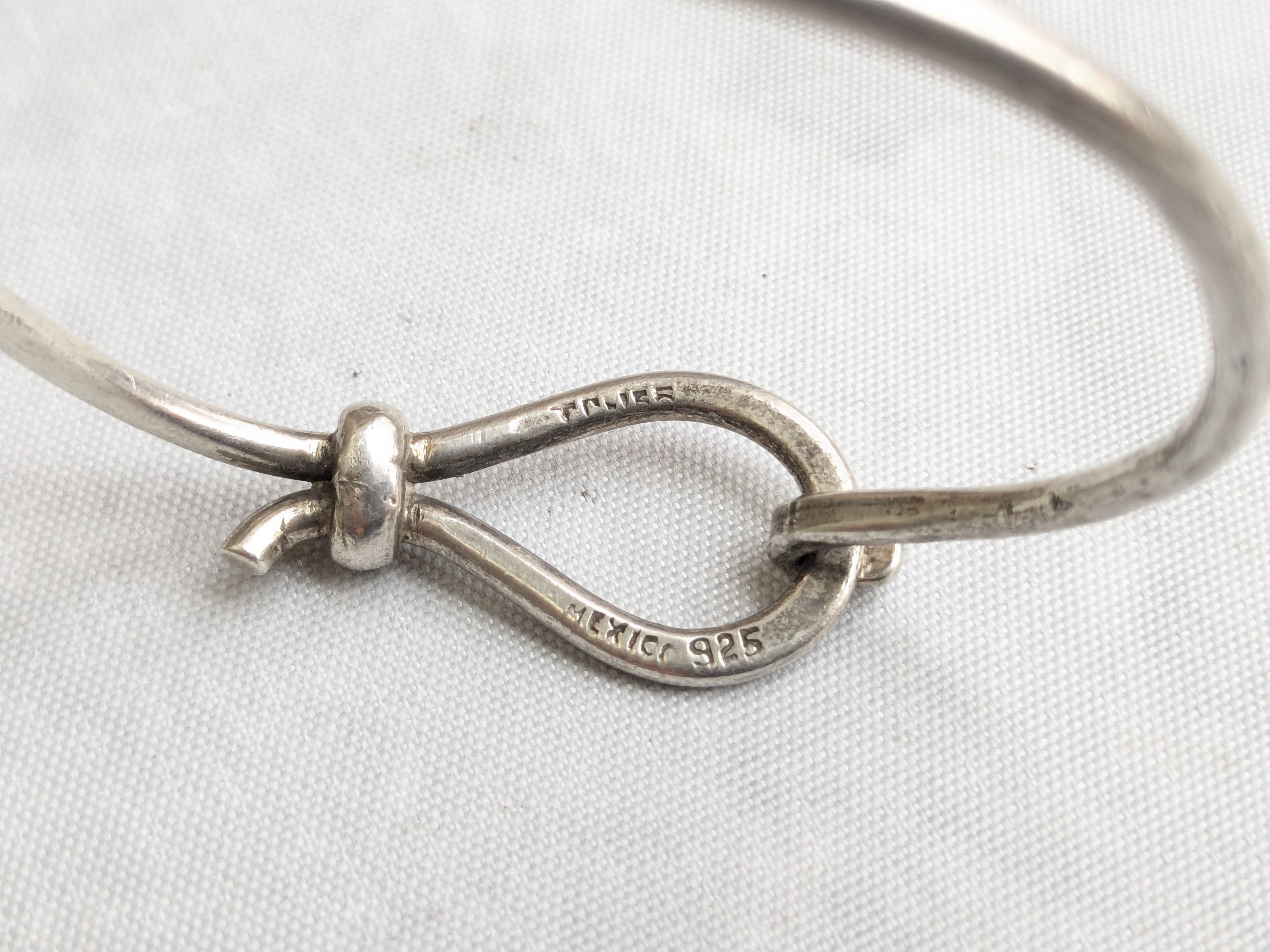 Jewelry Vintage Sterling Silver Bracelet Hook Wire Taxco Mexico 6.5" Size ONE SIZE - 10 Thumbnail