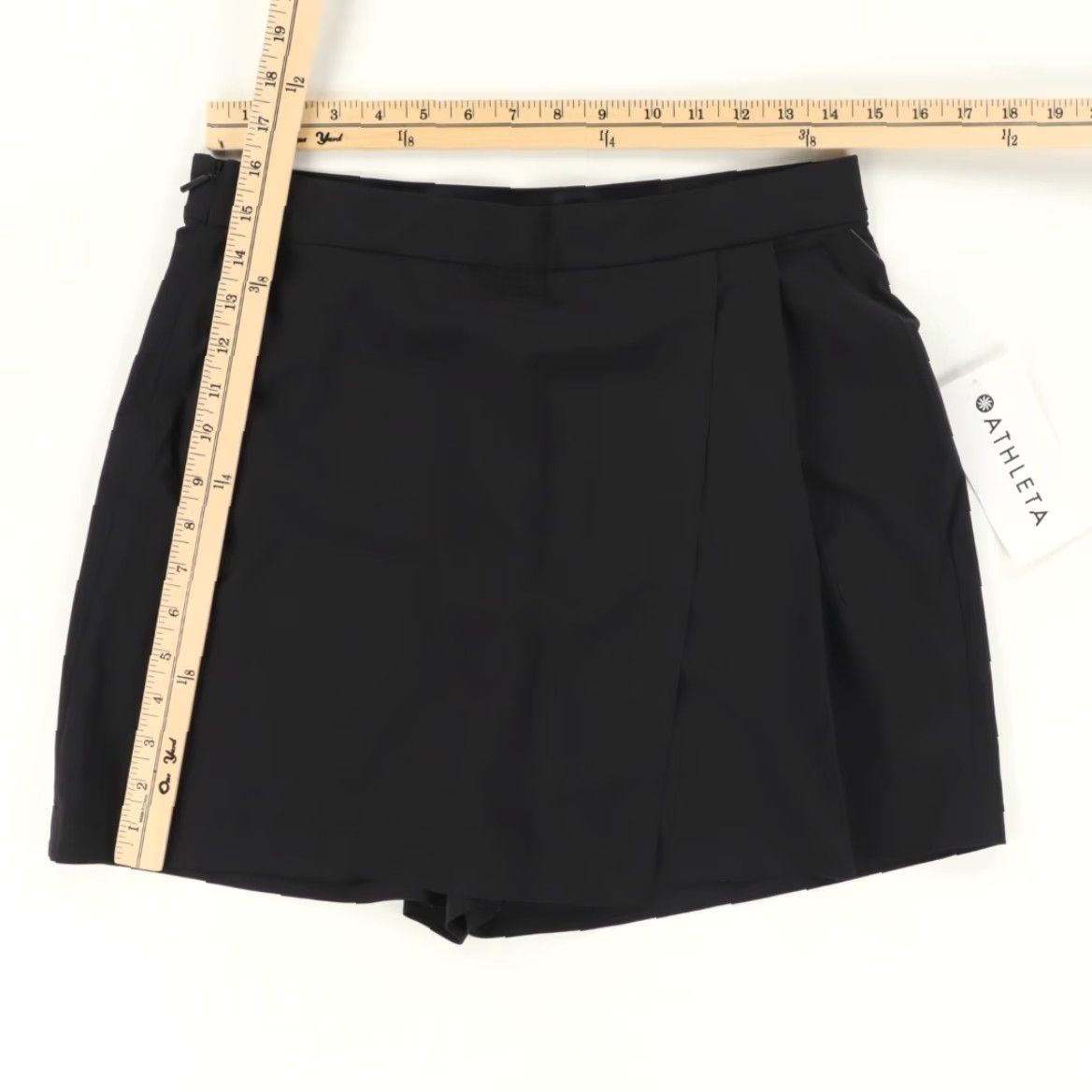 Athleta Athleta Skort Black Women's 8 High Stretch Polyester Microfiber Planner Regular Fit Inseam 16in-8in Casual 8 Size 30" / US 8 / IT 44 - 3 Thumbnail