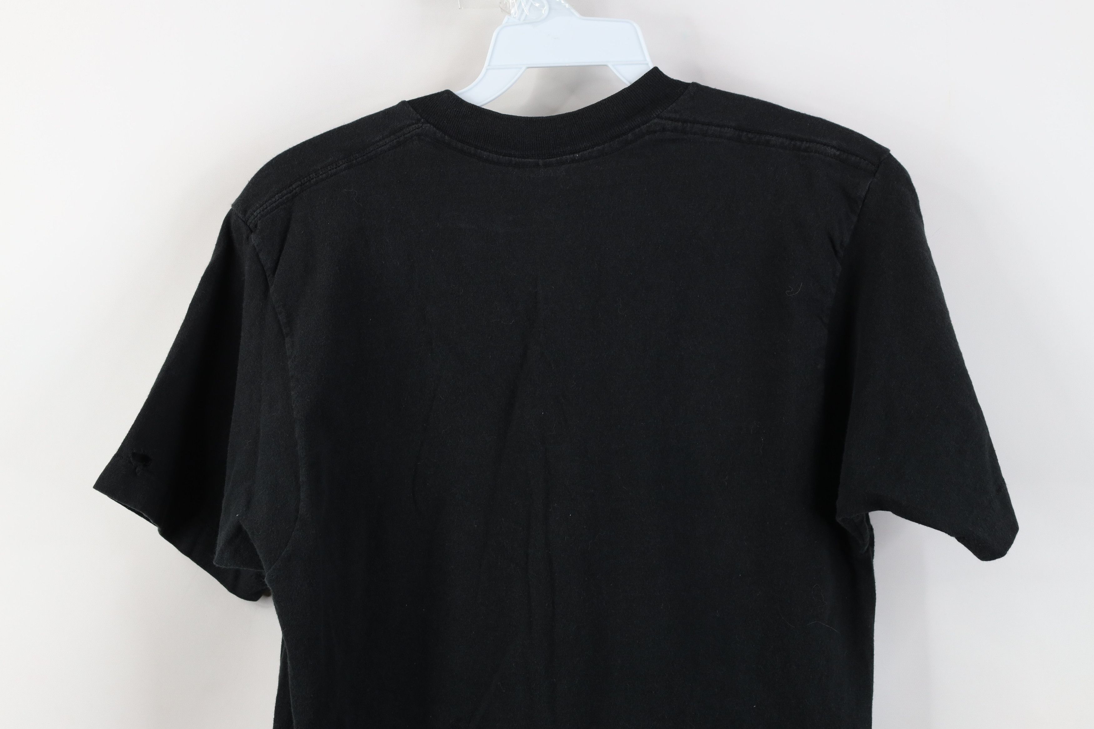 Vintage Vintage 90s Streetwear Blank Cotton T-Shirt Black Pocket USA Size US M / EU 48-50 / 2 - 15 Thumbnail