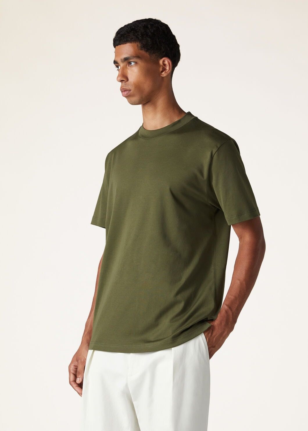 Loro Piana o1w1db10125 FAM8924 T-Shirt in Green Size US M / EU 48-50 / 2 - 2 Thumbnail