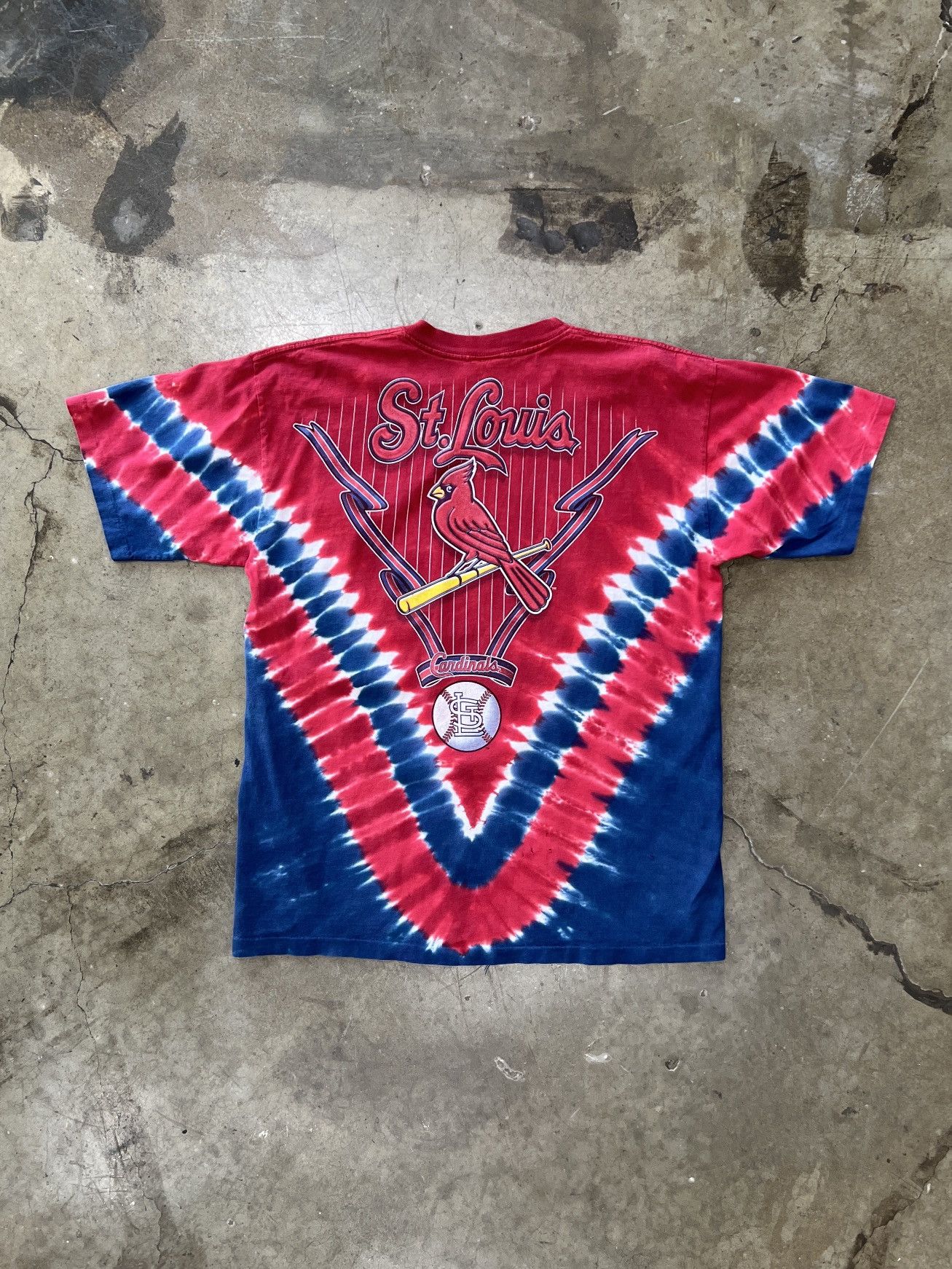 MLB Vintage 90s MLB St. Louis Cardinals Tie Dyed Baseball Tee XL Size US XL / EU 56 / 4 - 5 Thumbnail